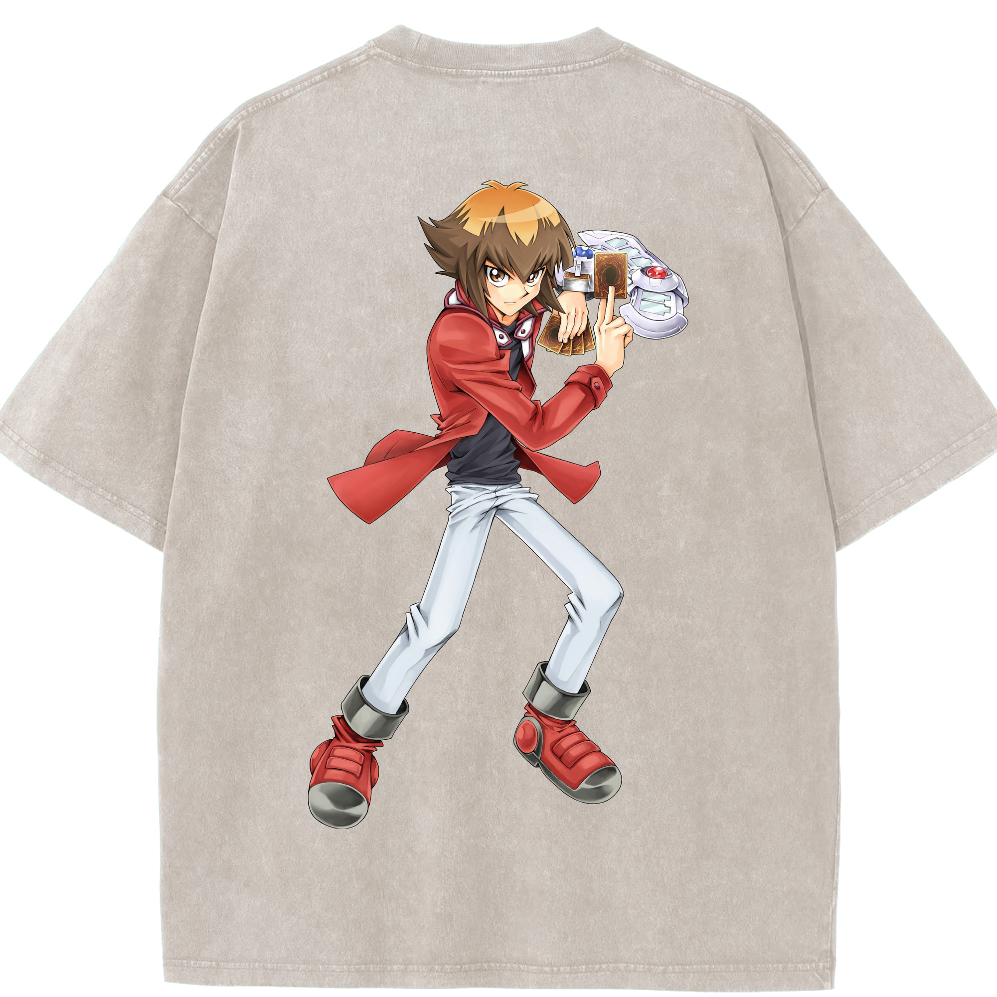 （画像用） 遊☆戯☆王 Yu-Gi-Oh! 綿100% ヴィンテージ風 半袖Tシャツ（背面プリント）