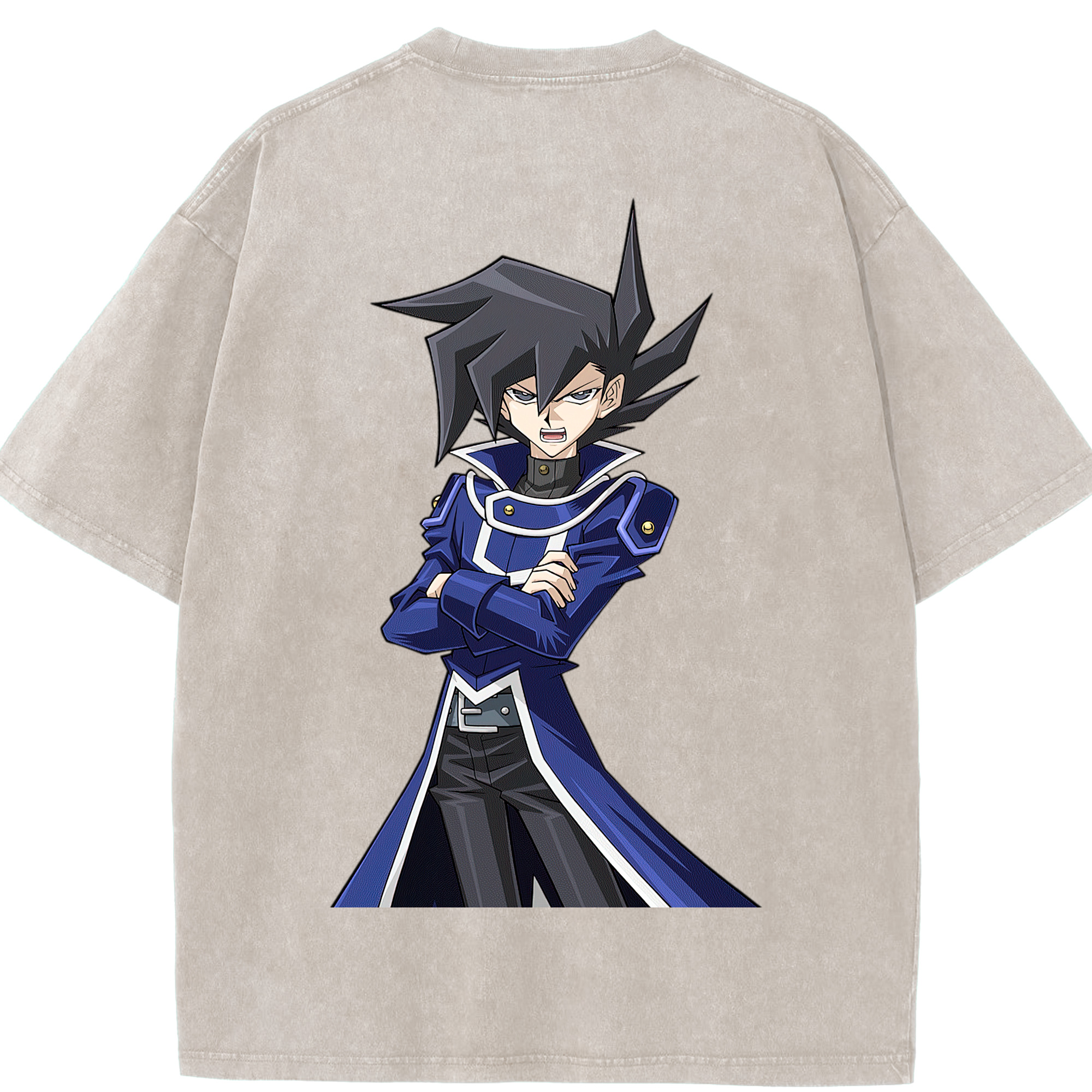 （画像用） 遊☆戯☆王 Yu-Gi-Oh! 綿100% ヴィンテージ風 半袖Tシャツ（背面プリント）