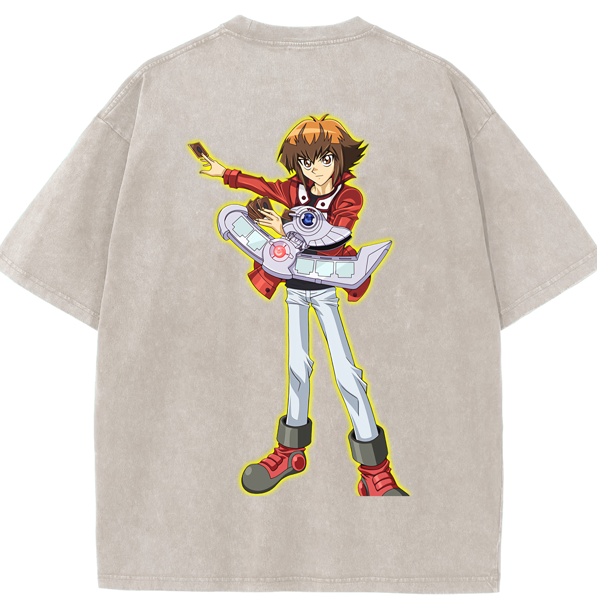 （画像用） 遊☆戯☆王 Yu-Gi-Oh! 綿100% ヴィンテージ風 半袖Tシャツ（背面プリント）