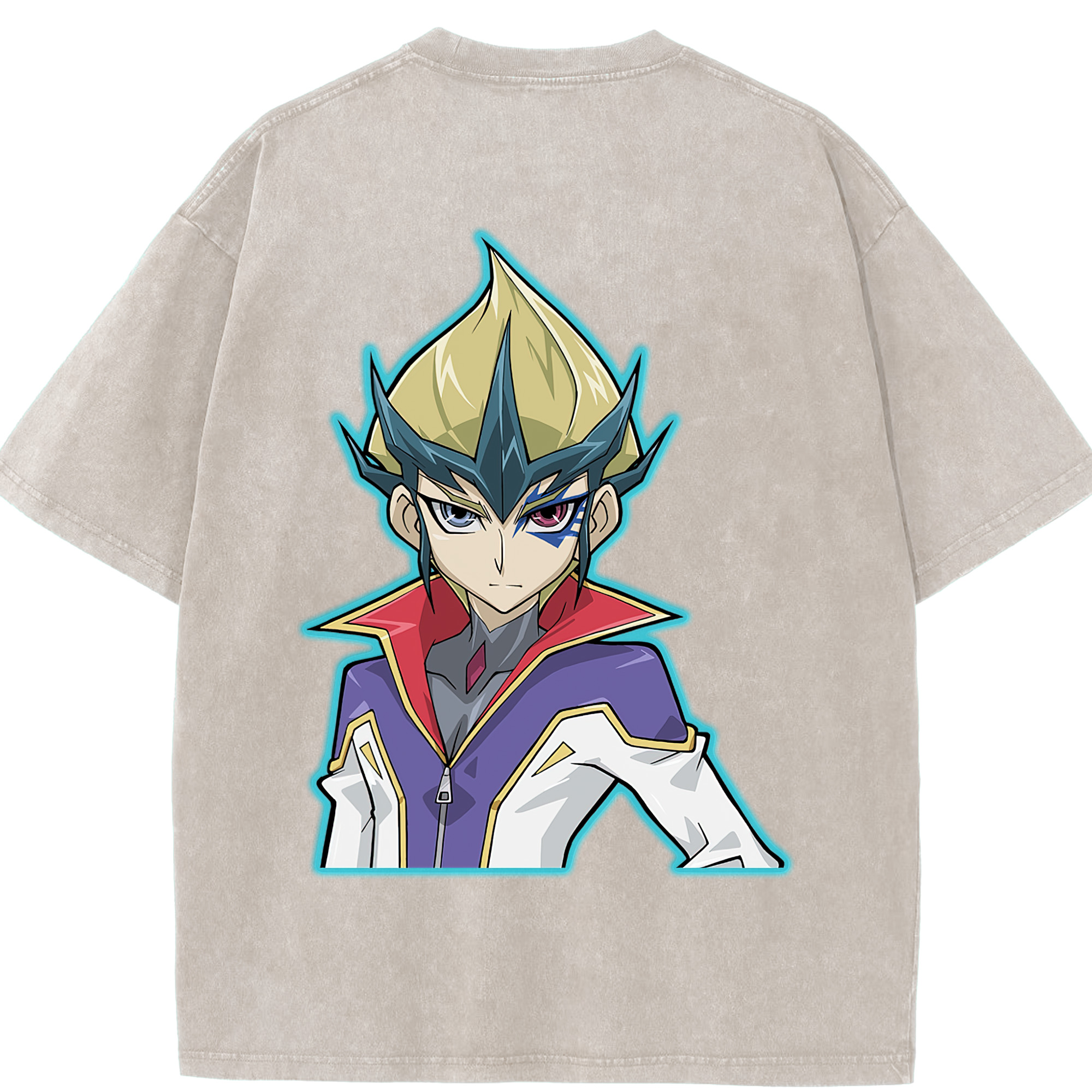 （画像用） 遊☆戯☆王 Yu-Gi-Oh! 綿100% ヴィンテージ風 半袖Tシャツ（背面プリント）