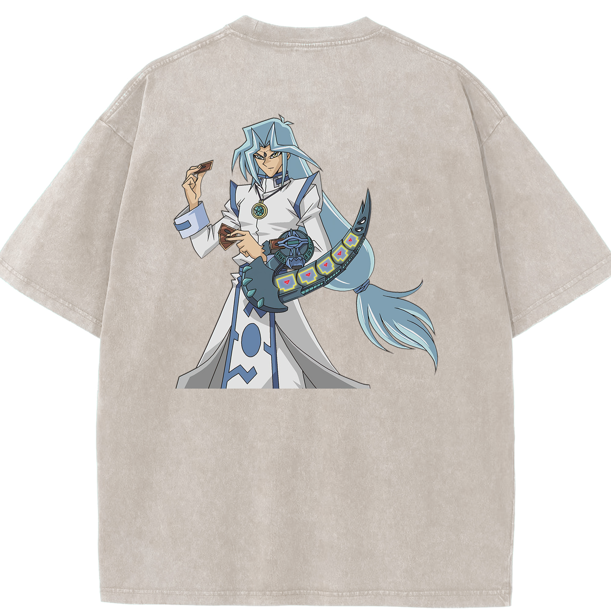 （画像用） 遊☆戯☆王 Yu-Gi-Oh! 綿100% ヴィンテージ風 半袖Tシャツ（背面プリント）
