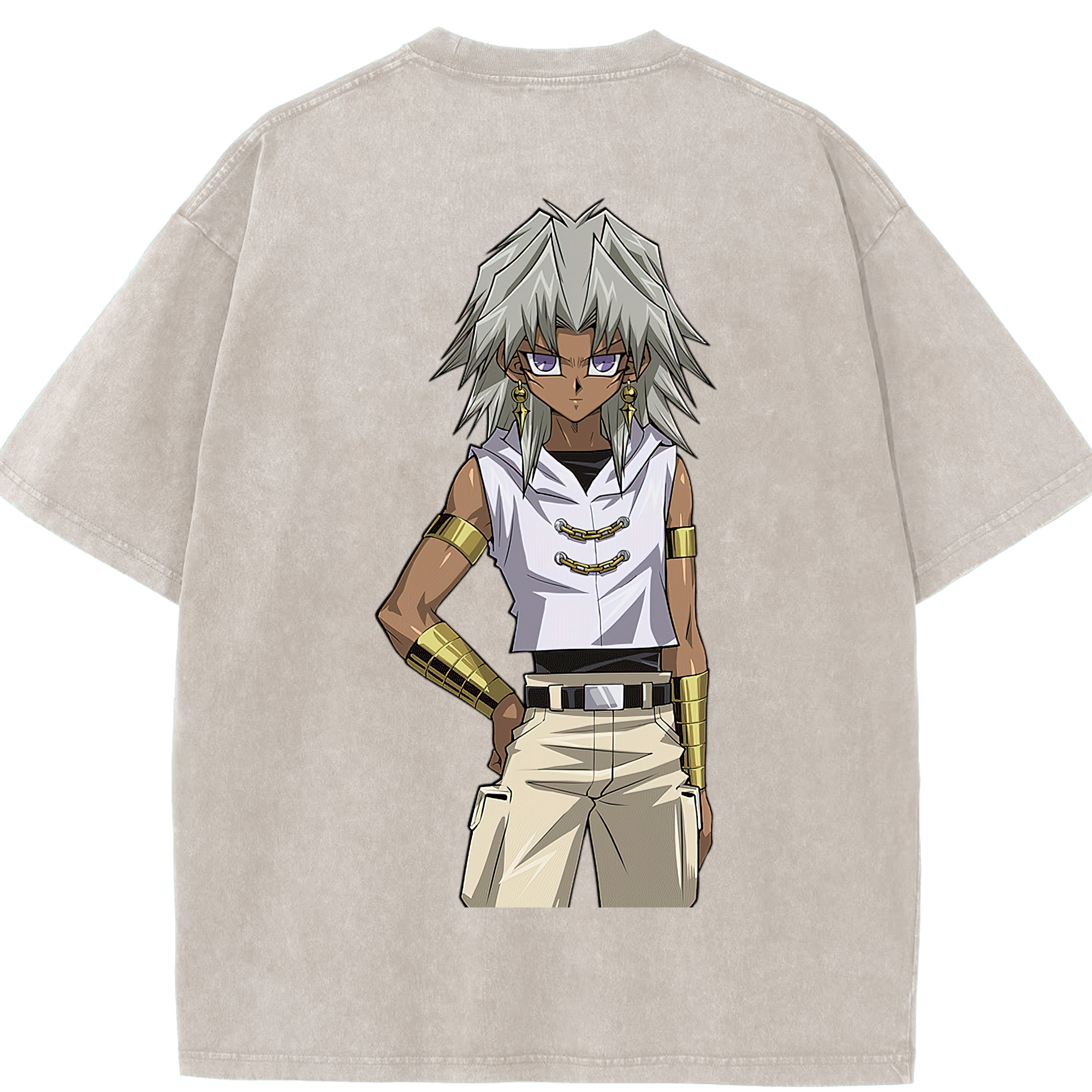 （画像用） 遊☆戯☆王 Yu-Gi-Oh! 綿100% ヴィンテージ風 半袖Tシャツ（背面プリント）