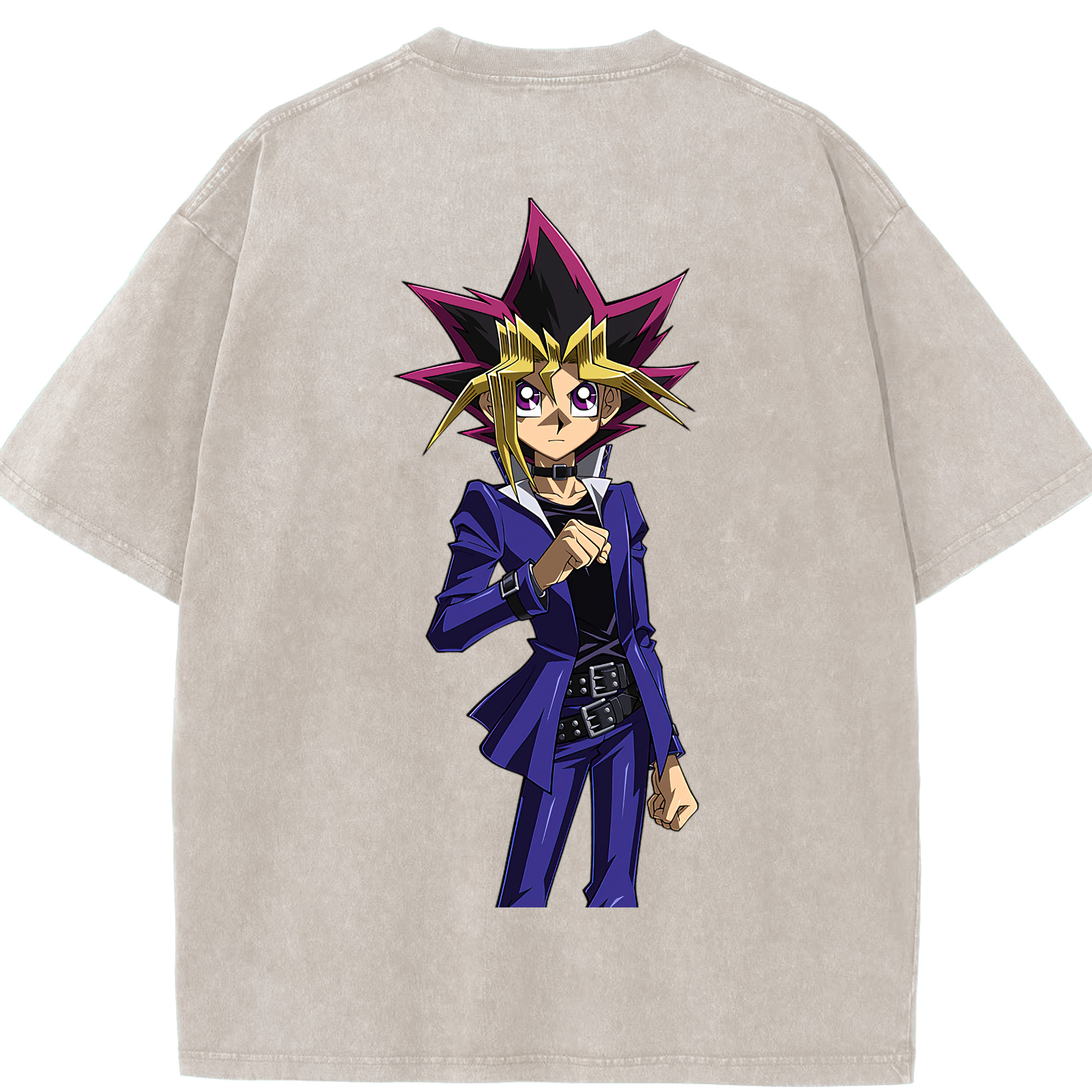 （画像用） 遊☆戯☆王 Yu-Gi-Oh! 綿100% ヴィンテージ風 半袖Tシャツ（背面プリント）
