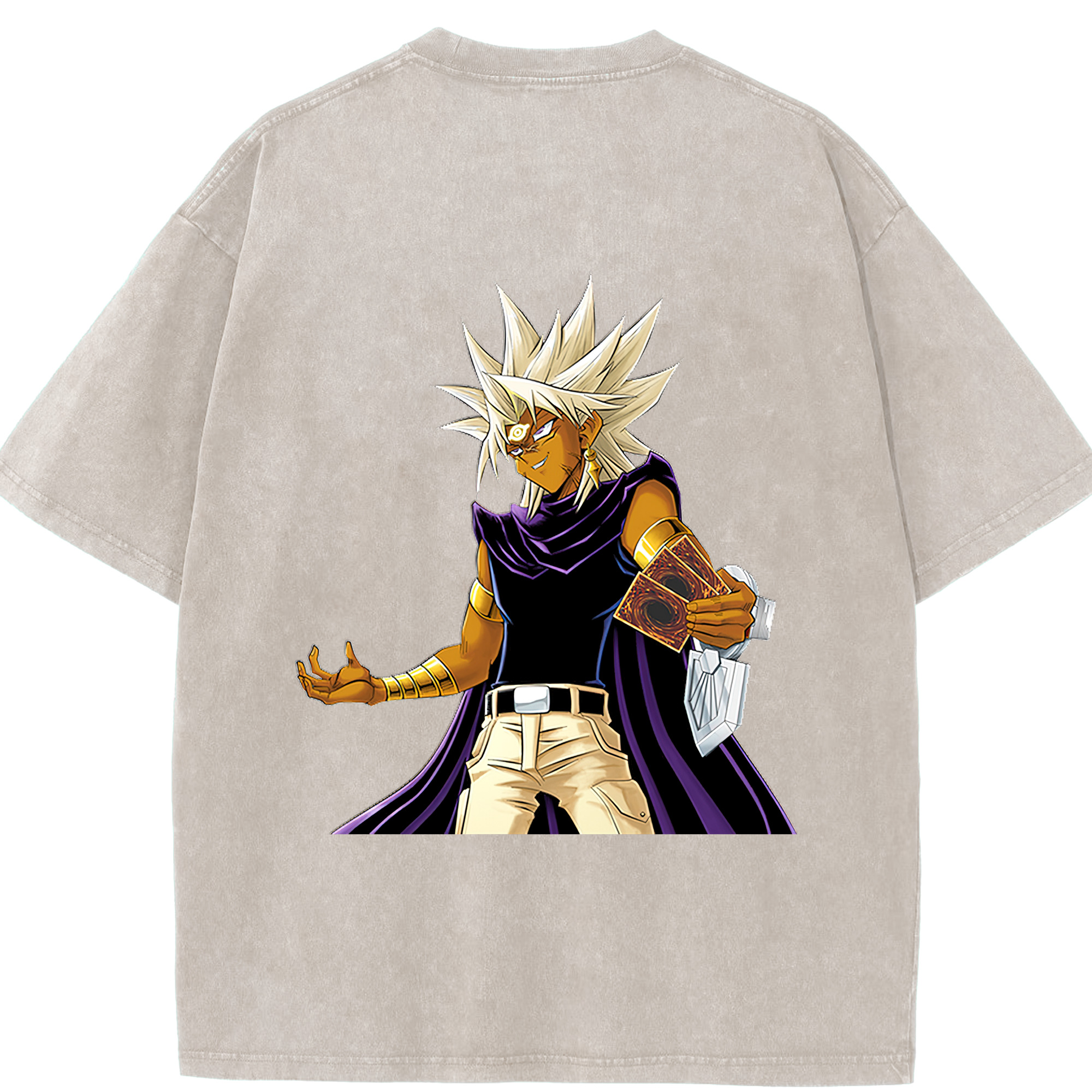 （画像用） 遊☆戯☆王 Yu-Gi-Oh! 綿100% ヴィンテージ風 半袖Tシャツ（背面プリント）