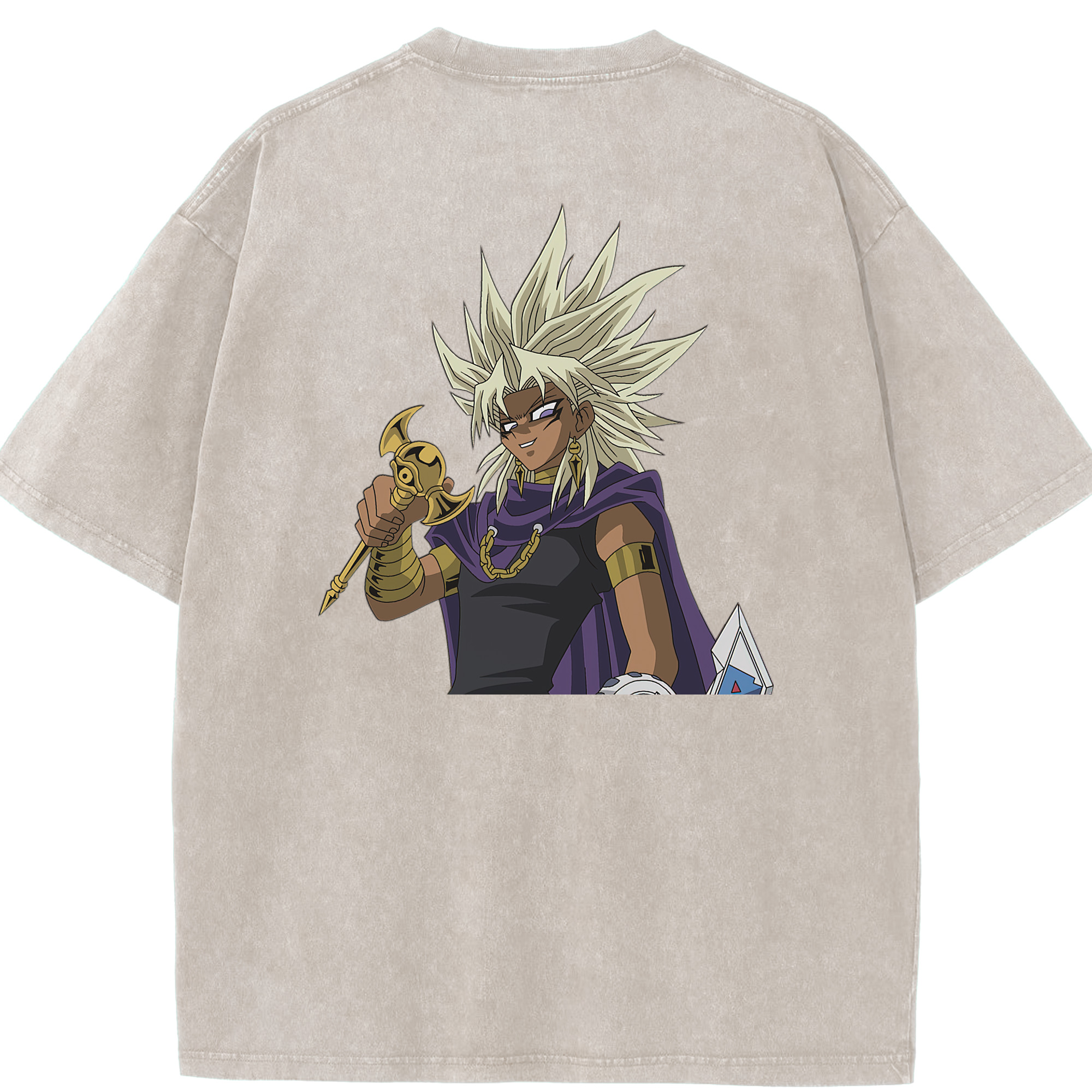 （画像用） 遊☆戯☆王 Yu-Gi-Oh! 綿100% ヴィンテージ風 半袖Tシャツ（背面プリント）