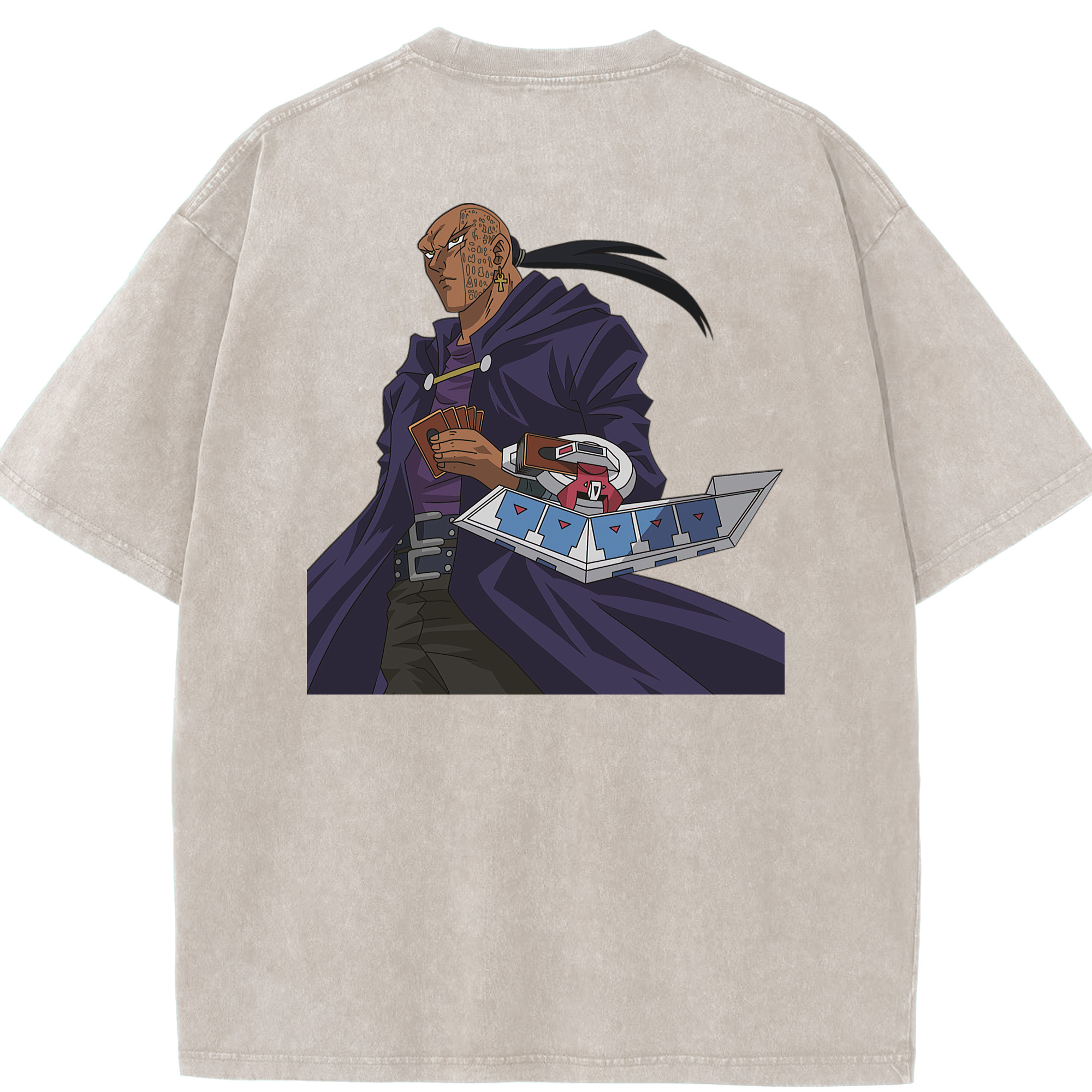 （画像用） 遊☆戯☆王 Yu-Gi-Oh! 綿100% ヴィンテージ風 半袖Tシャツ（背面プリント）