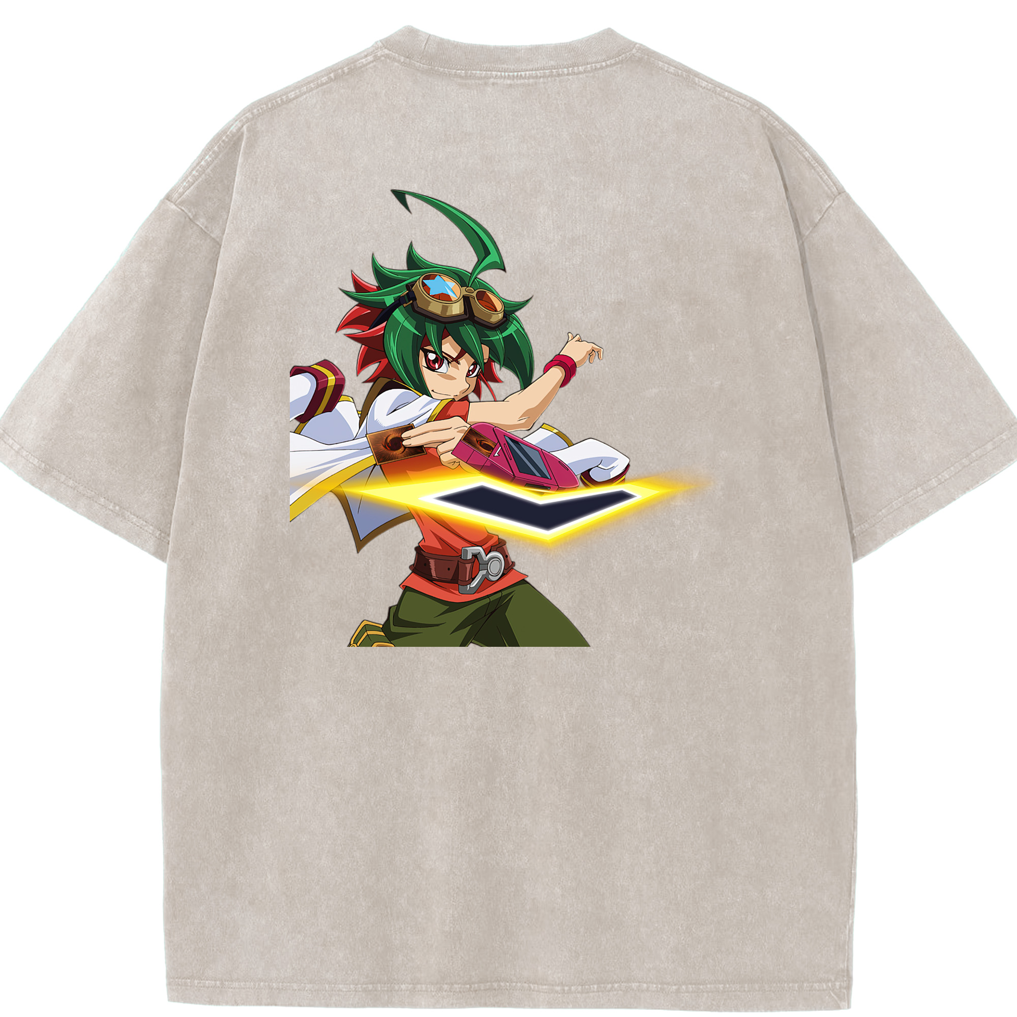 （画像用） 遊☆戯☆王 Yu-Gi-Oh! 綿100% ヴィンテージ風 半袖Tシャツ（背面プリント）