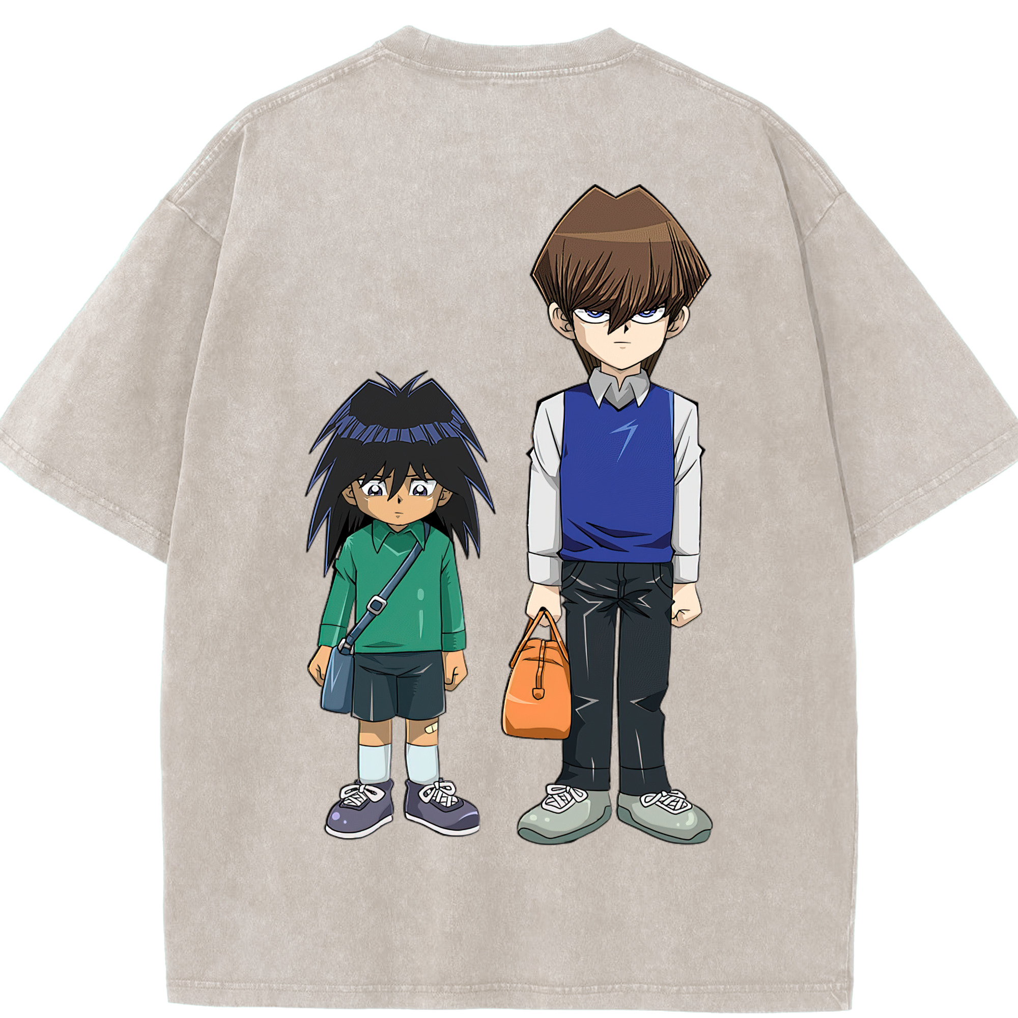 （画像用） 遊☆戯☆王 Yu-Gi-Oh! 綿100% ヴィンテージ風 半袖Tシャツ（背面プリント）