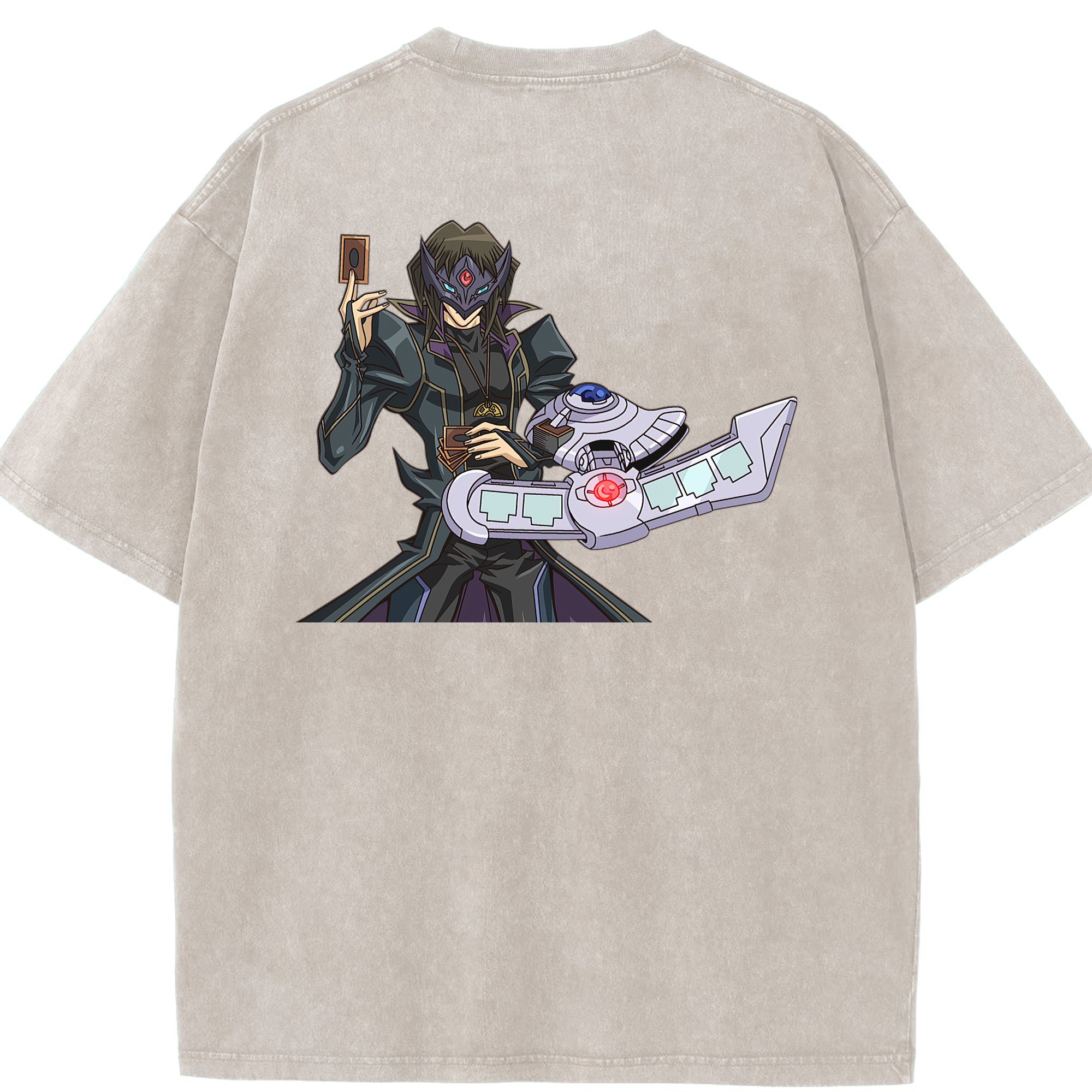 （画像用） 遊☆戯☆王 Yu-Gi-Oh! 綿100% ヴィンテージ風 半袖Tシャツ（背面プリント）