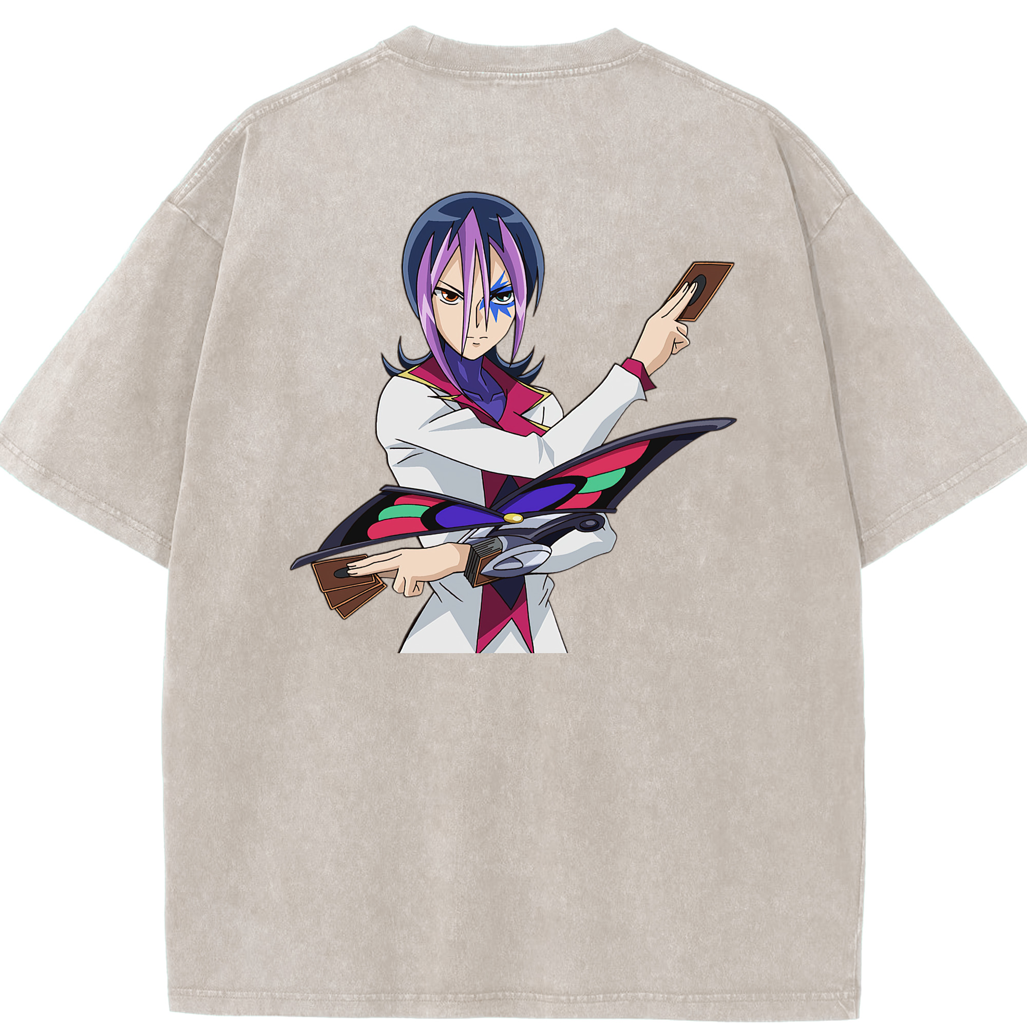 （画像用） 遊☆戯☆王 Yu-Gi-Oh! 綿100% ヴィンテージ風 半袖Tシャツ（背面プリント）