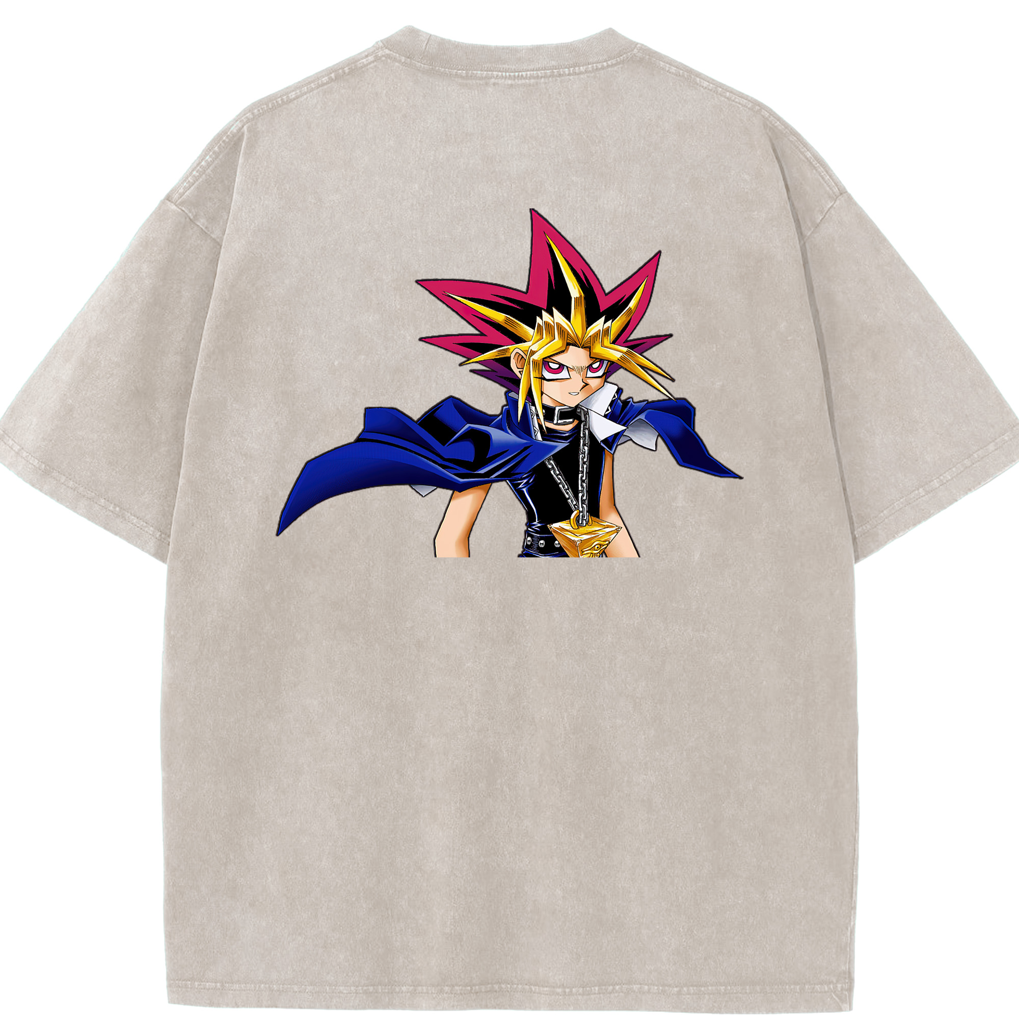 （画像用） 遊☆戯☆王 Yu-Gi-Oh! 綿100% ヴィンテージ風 半袖Tシャツ（背面プリント）