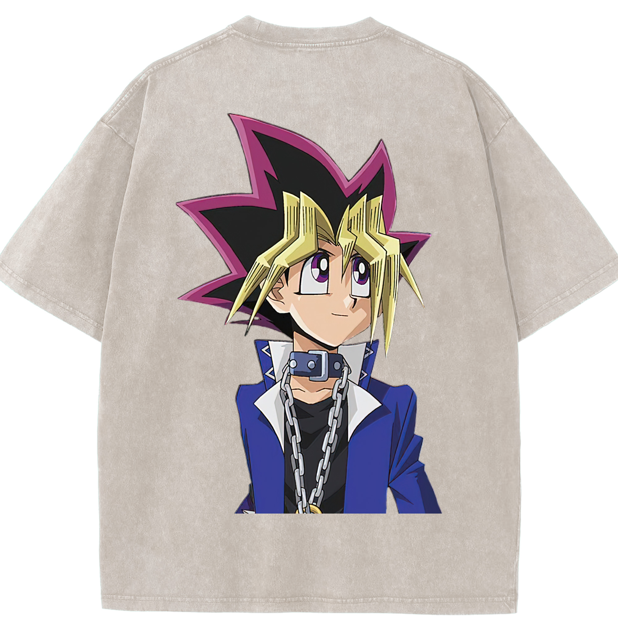 （画像用） 遊☆戯☆王 Yu-Gi-Oh! 綿100% ヴィンテージ風 半袖Tシャツ（背面プリント）