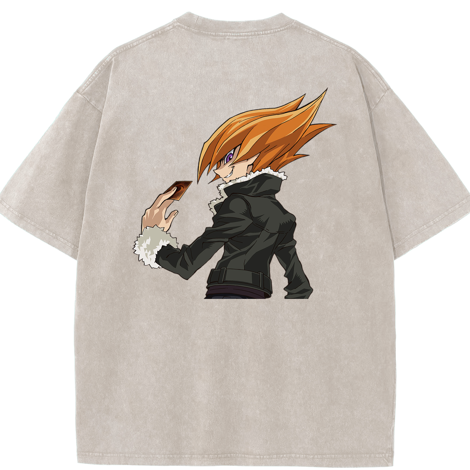 （画像用） 遊☆戯☆王 Yu-Gi-Oh! 綿100% ヴィンテージ風 半袖Tシャツ（背面プリント）