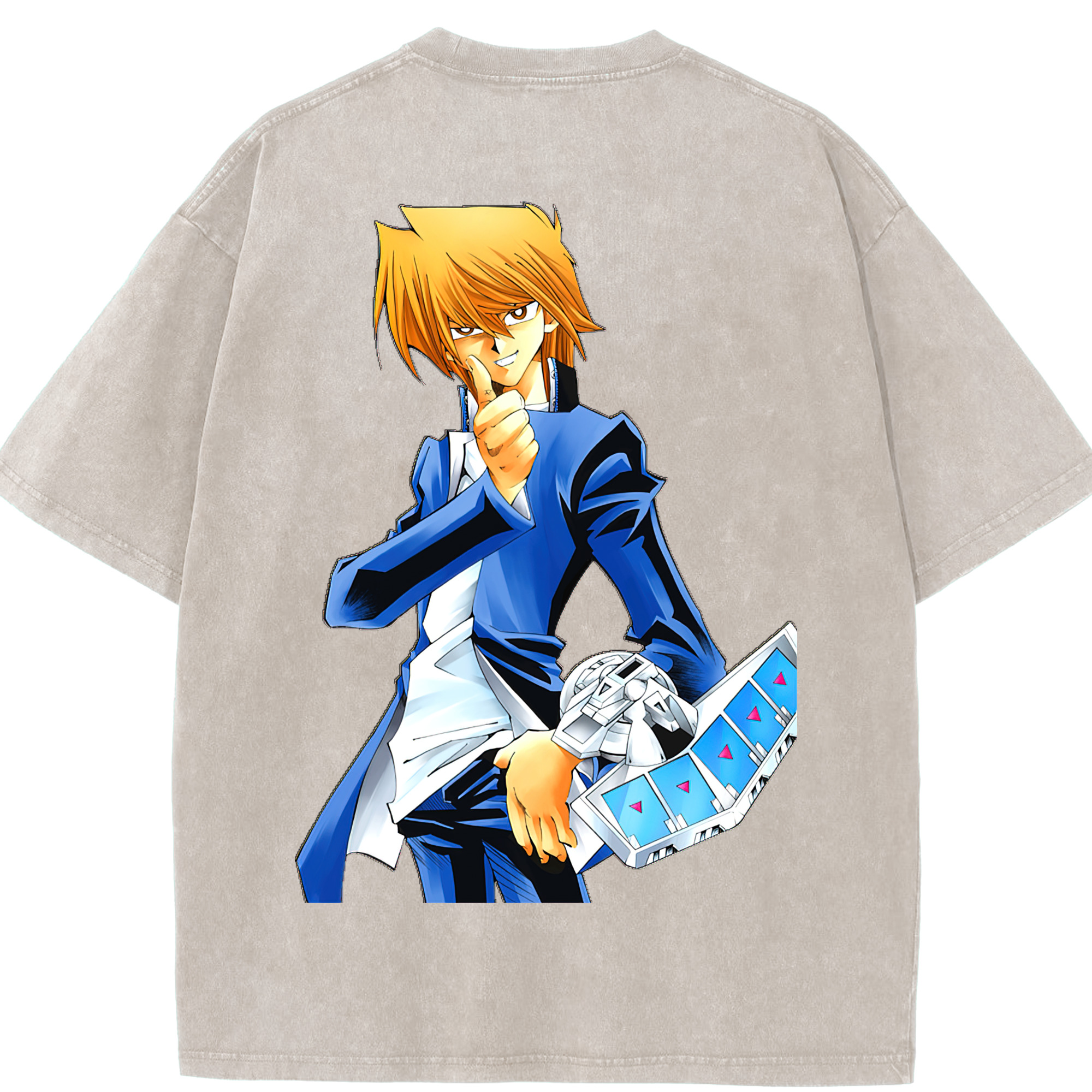 （画像用） 遊☆戯☆王 Yu-Gi-Oh! 綿100% ヴィンテージ風 半袖Tシャツ（背面プリント）