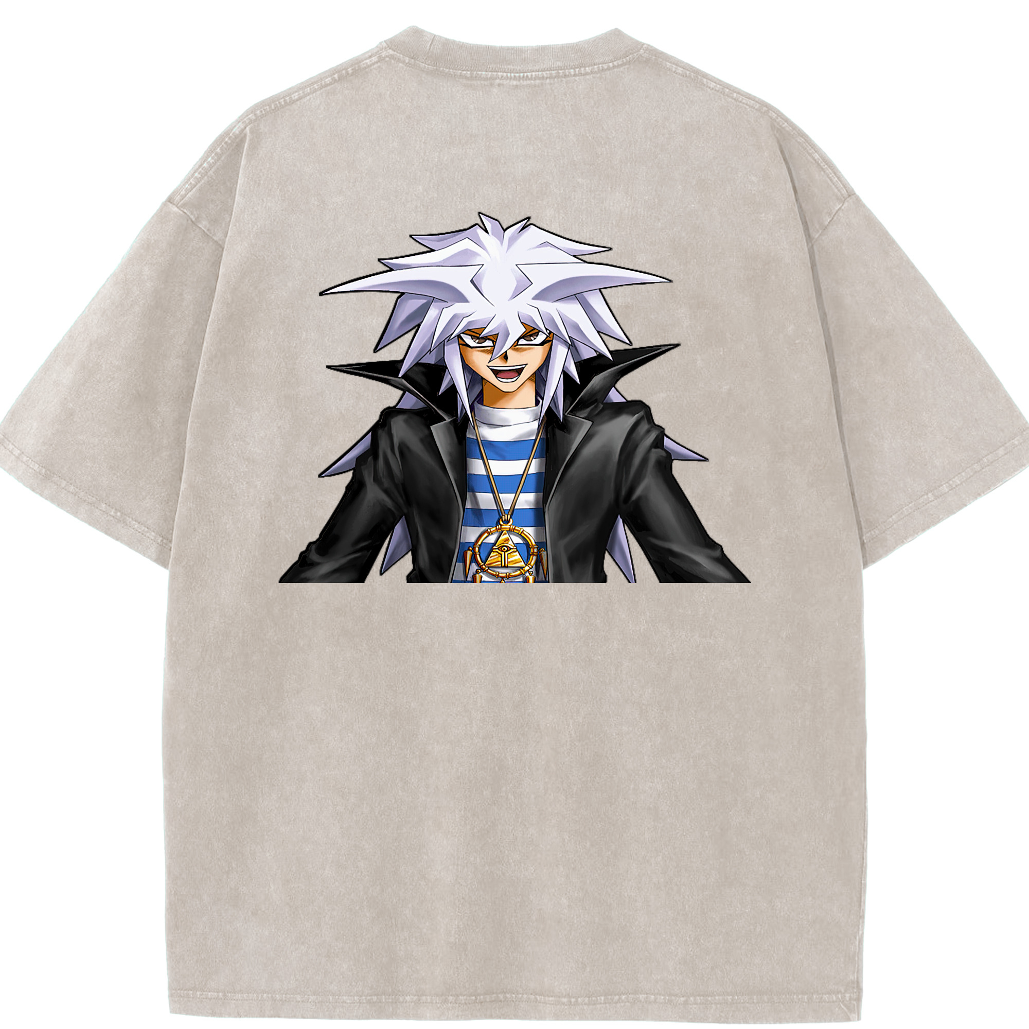 （画像用） 遊☆戯☆王 Yu-Gi-Oh! 綿100% ヴィンテージ風 半袖Tシャツ（背面プリント）