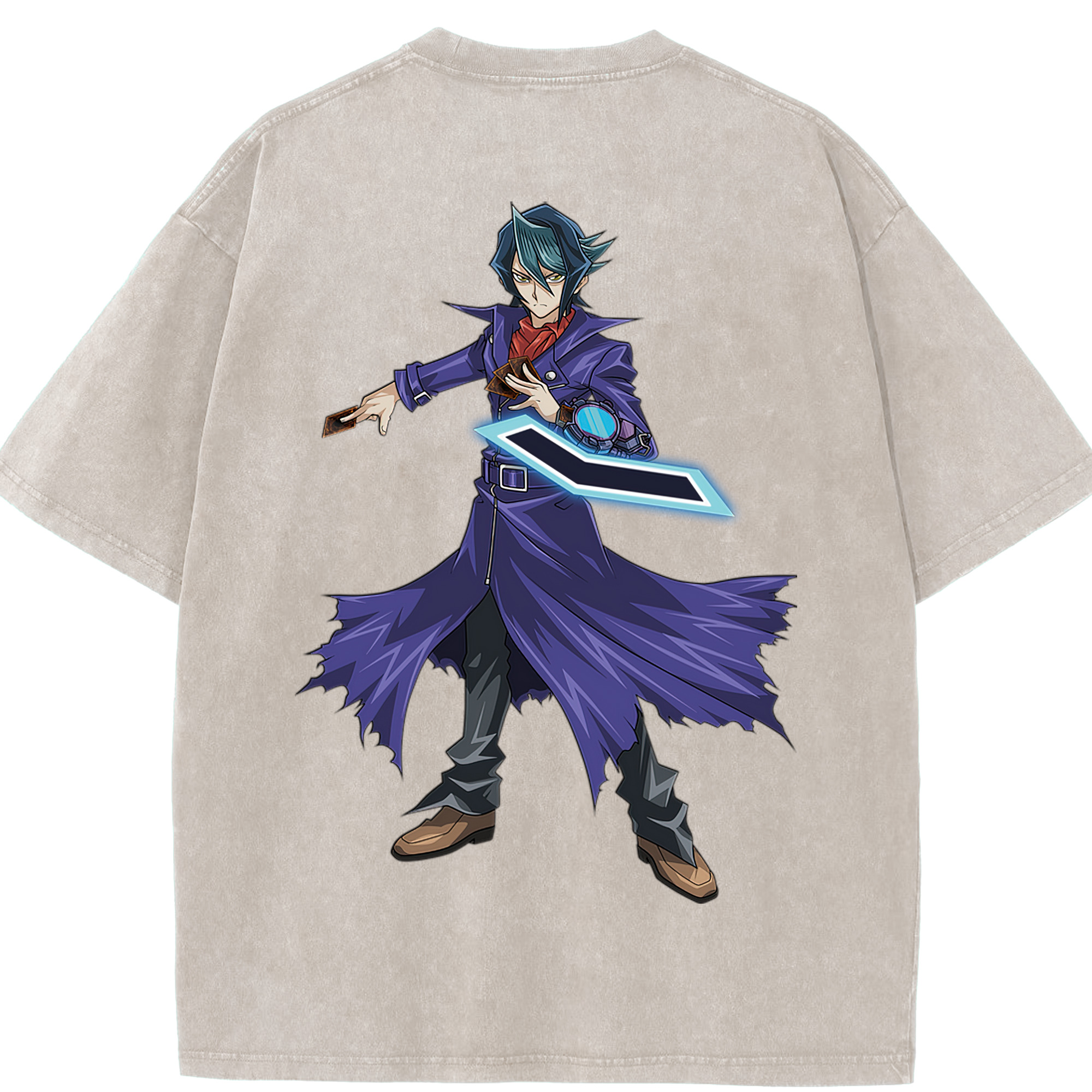 （画像用） 遊☆戯☆王 Yu-Gi-Oh! 綿100% ヴィンテージ風 半袖Tシャツ（背面プリント）