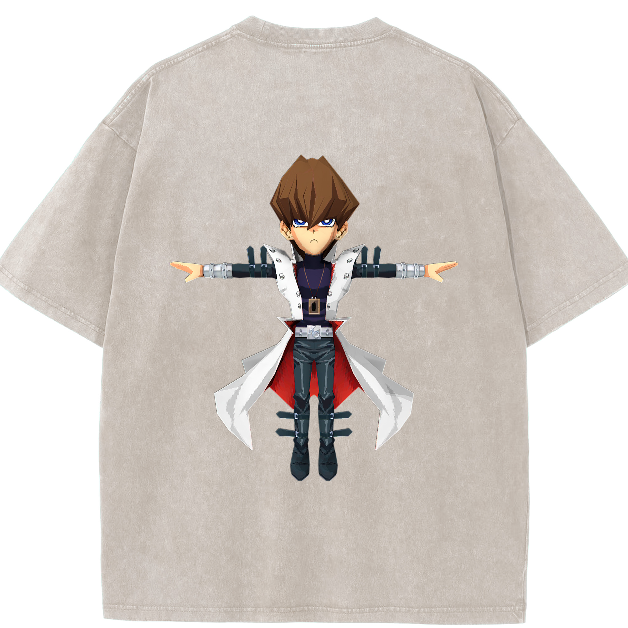 （画像用） 遊☆戯☆王 Yu-Gi-Oh! 綿100% ヴィンテージ風 半袖Tシャツ（背面プリント）