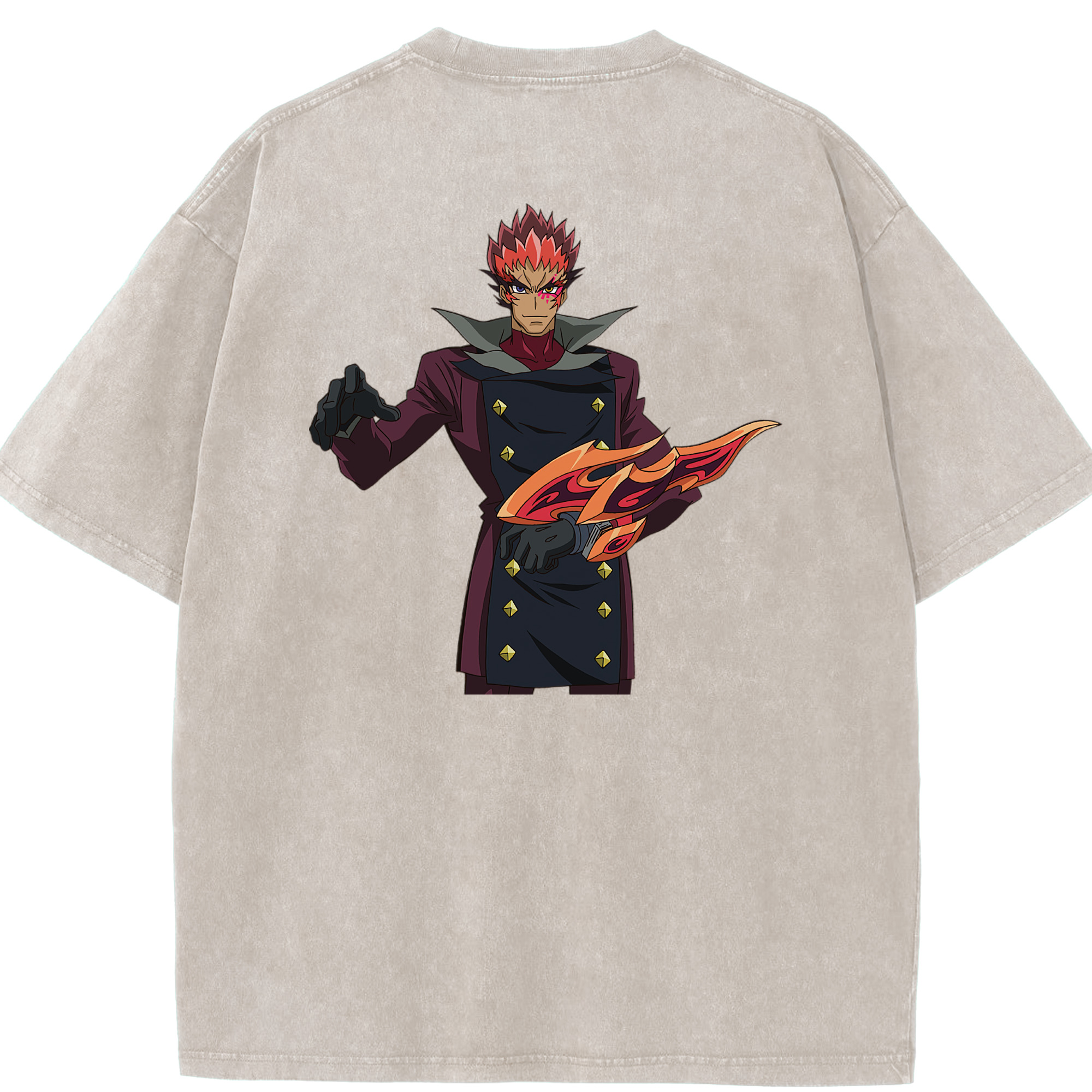 （画像用） 遊☆戯☆王 Yu-Gi-Oh! 綿100% ヴィンテージ風 半袖Tシャツ（背面プリント）