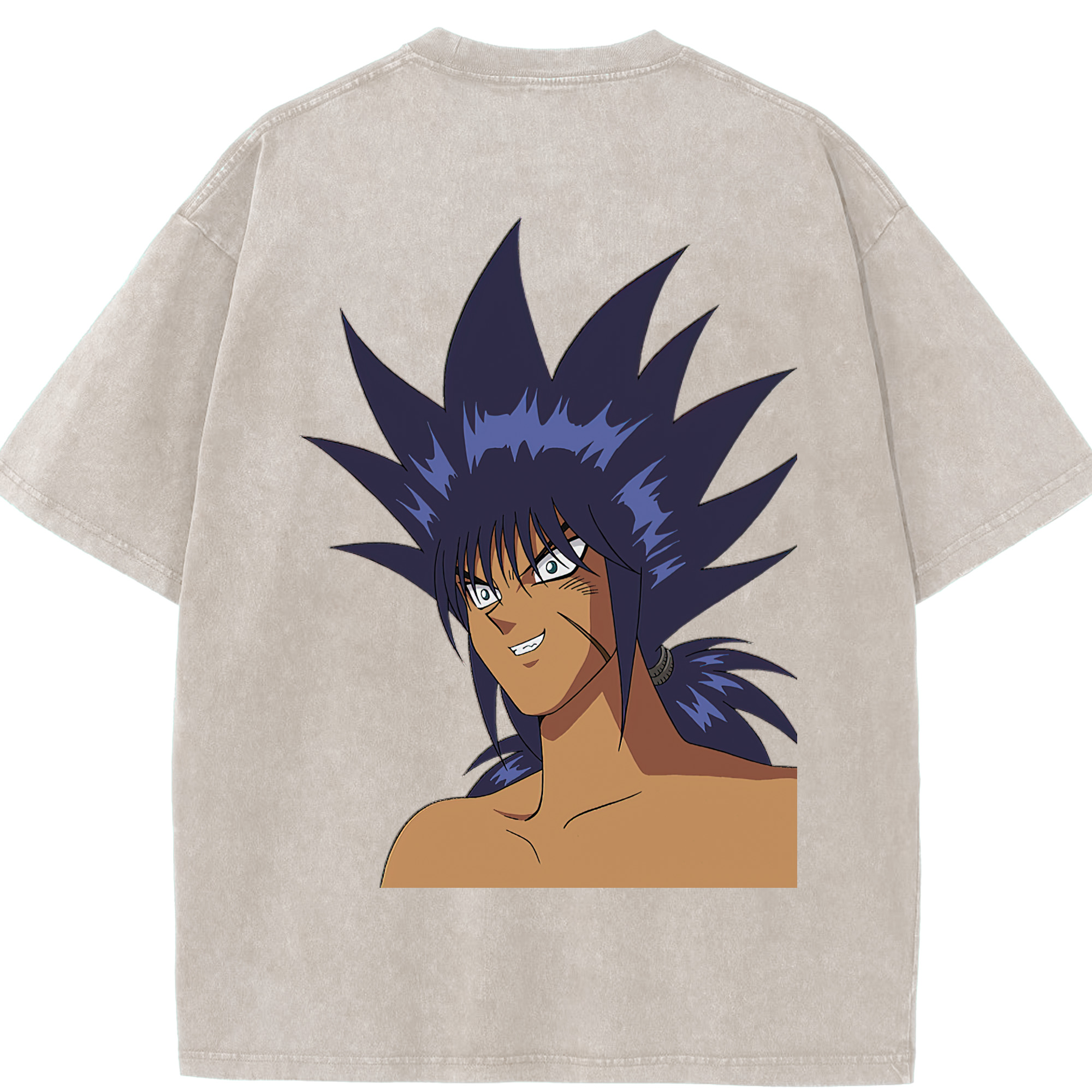 （画像用） 遊☆戯☆王 Yu-Gi-Oh! 綿100% ヴィンテージ風 半袖Tシャツ（背面プリント）
