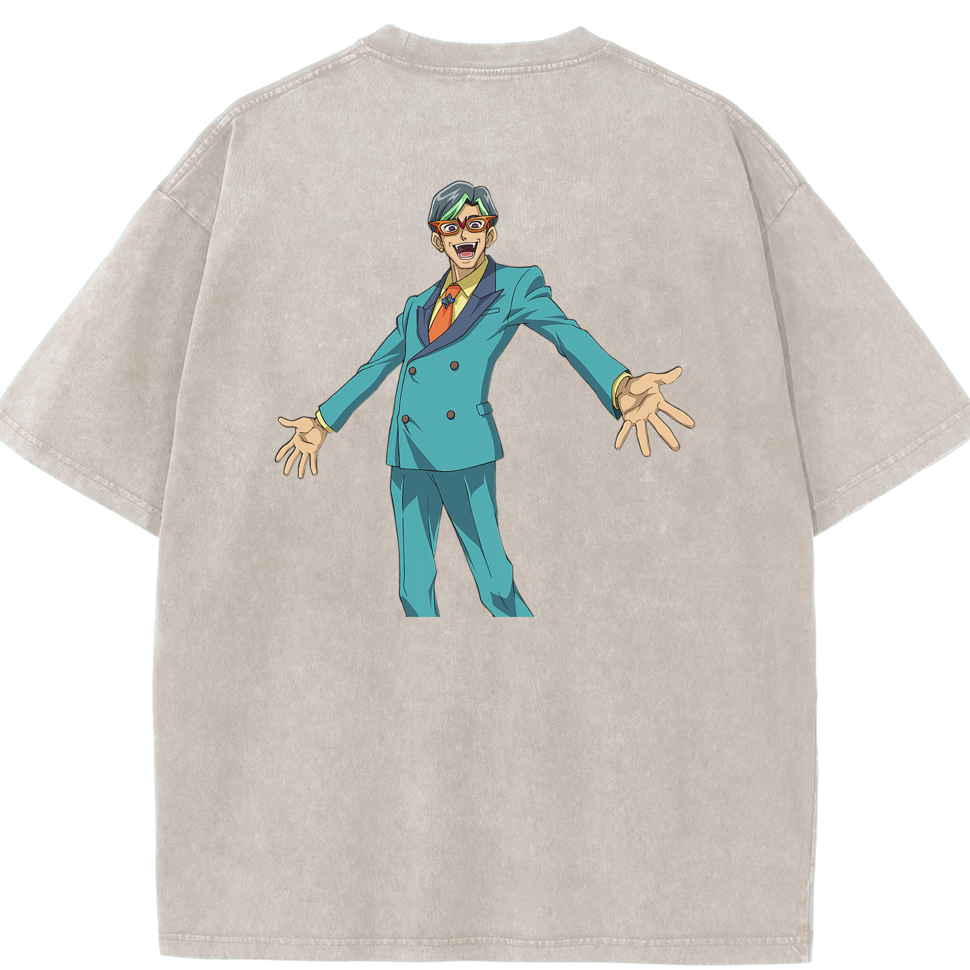 （画像用） 遊☆戯☆王 Yu-Gi-Oh! 綿100% ヴィンテージ風 半袖Tシャツ（背面プリント）