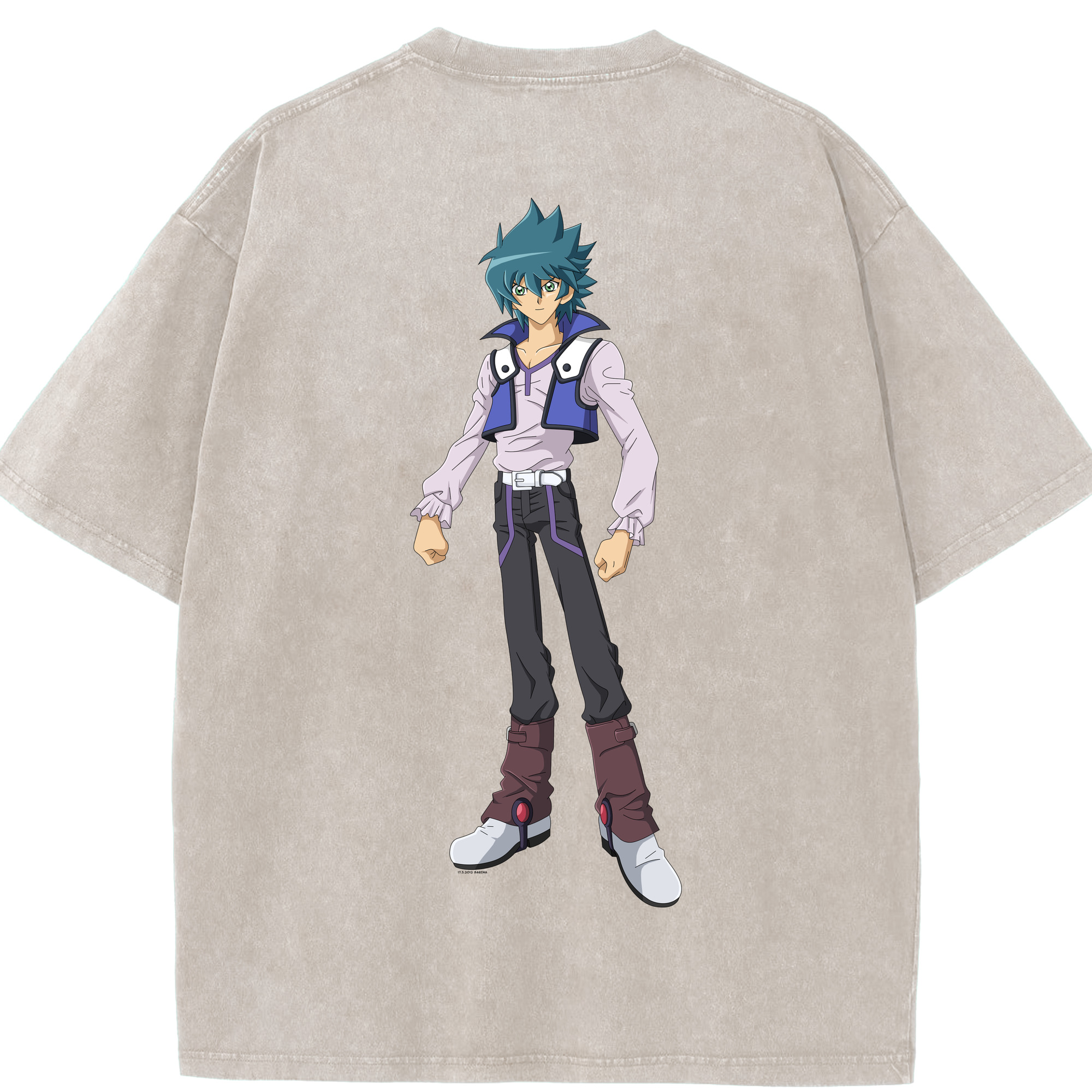（画像用） 遊☆戯☆王 Yu-Gi-Oh! 綿100% ヴィンテージ風 半袖Tシャツ（背面プリント）