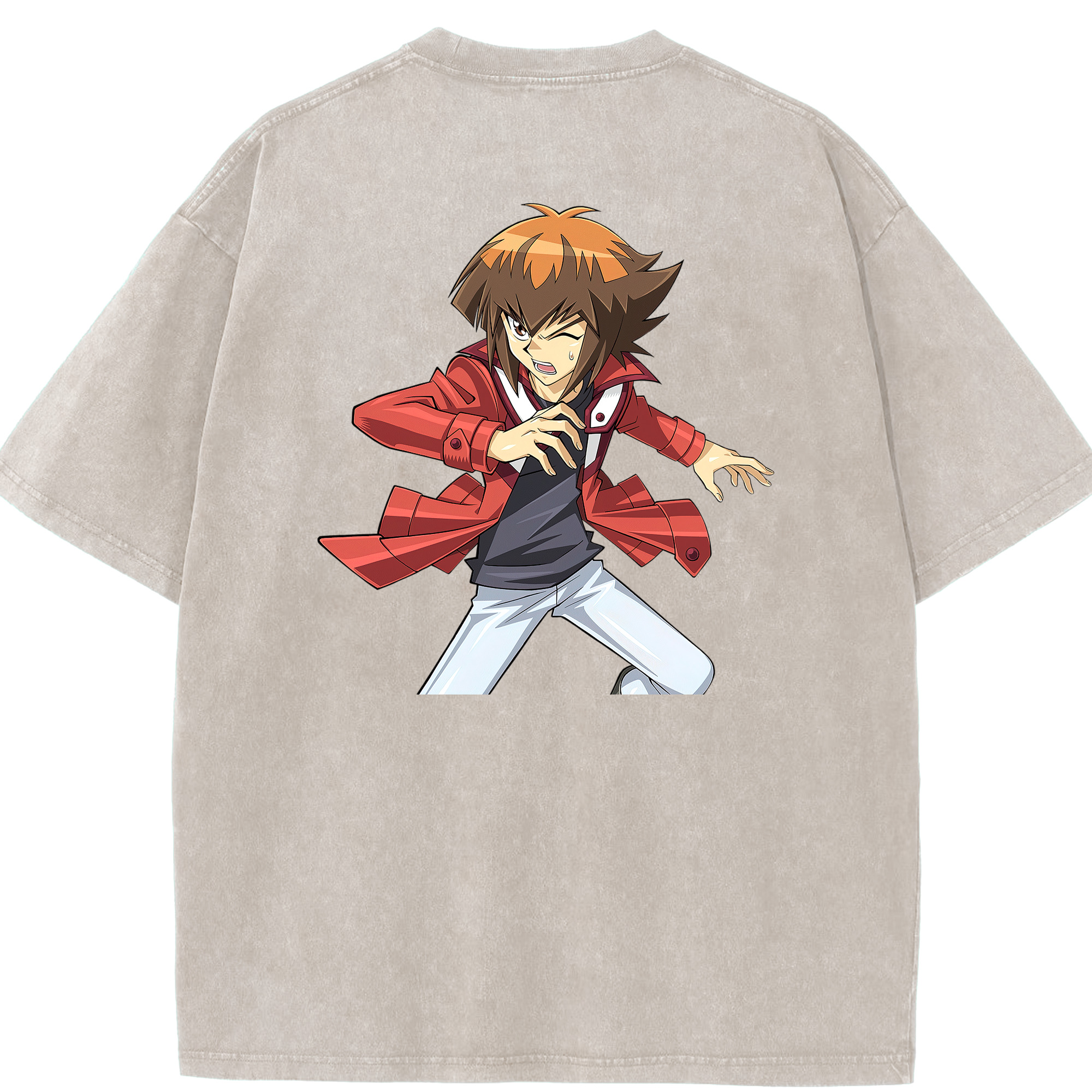 （画像用） 遊☆戯☆王 Yu-Gi-Oh! 綿100% ヴィンテージ風 半袖Tシャツ（背面プリント）