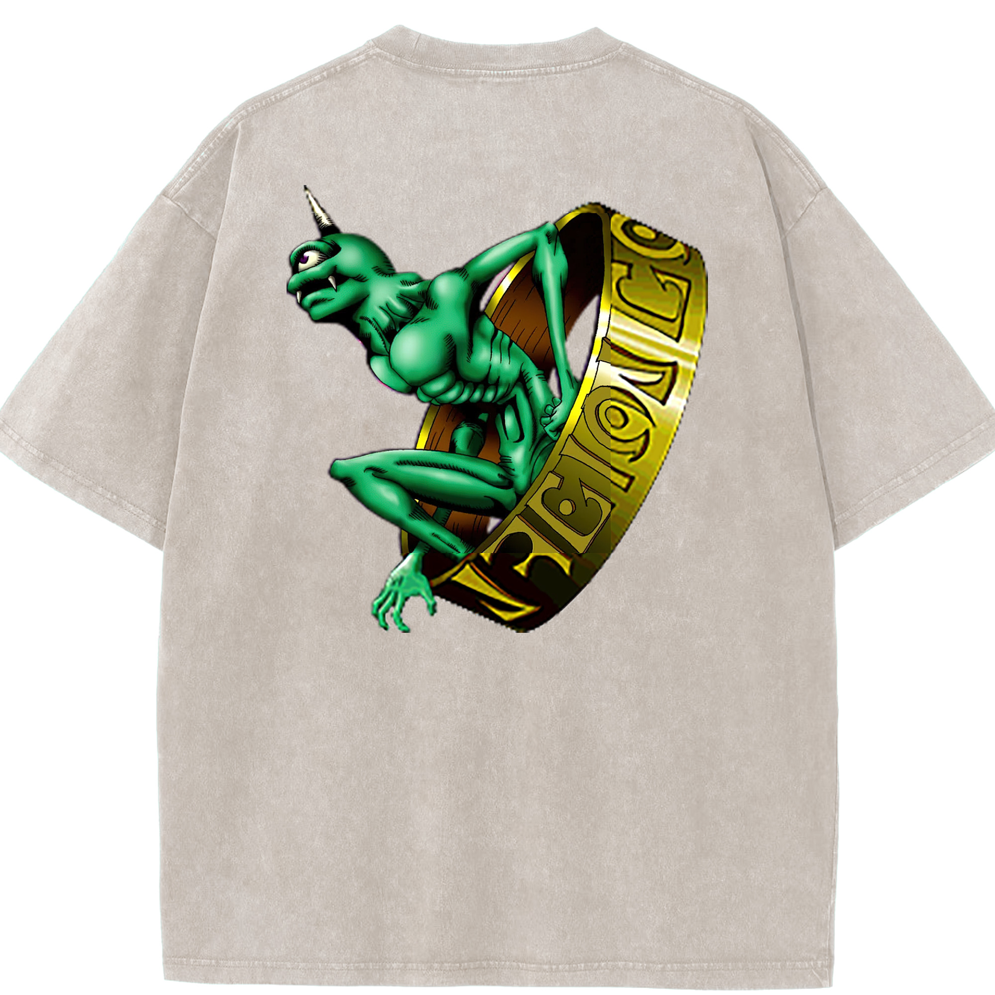 （画像用） 遊☆戯☆王 Yu-Gi-Oh! 綿100% ヴィンテージ風 半袖Tシャツ（背面プリント）