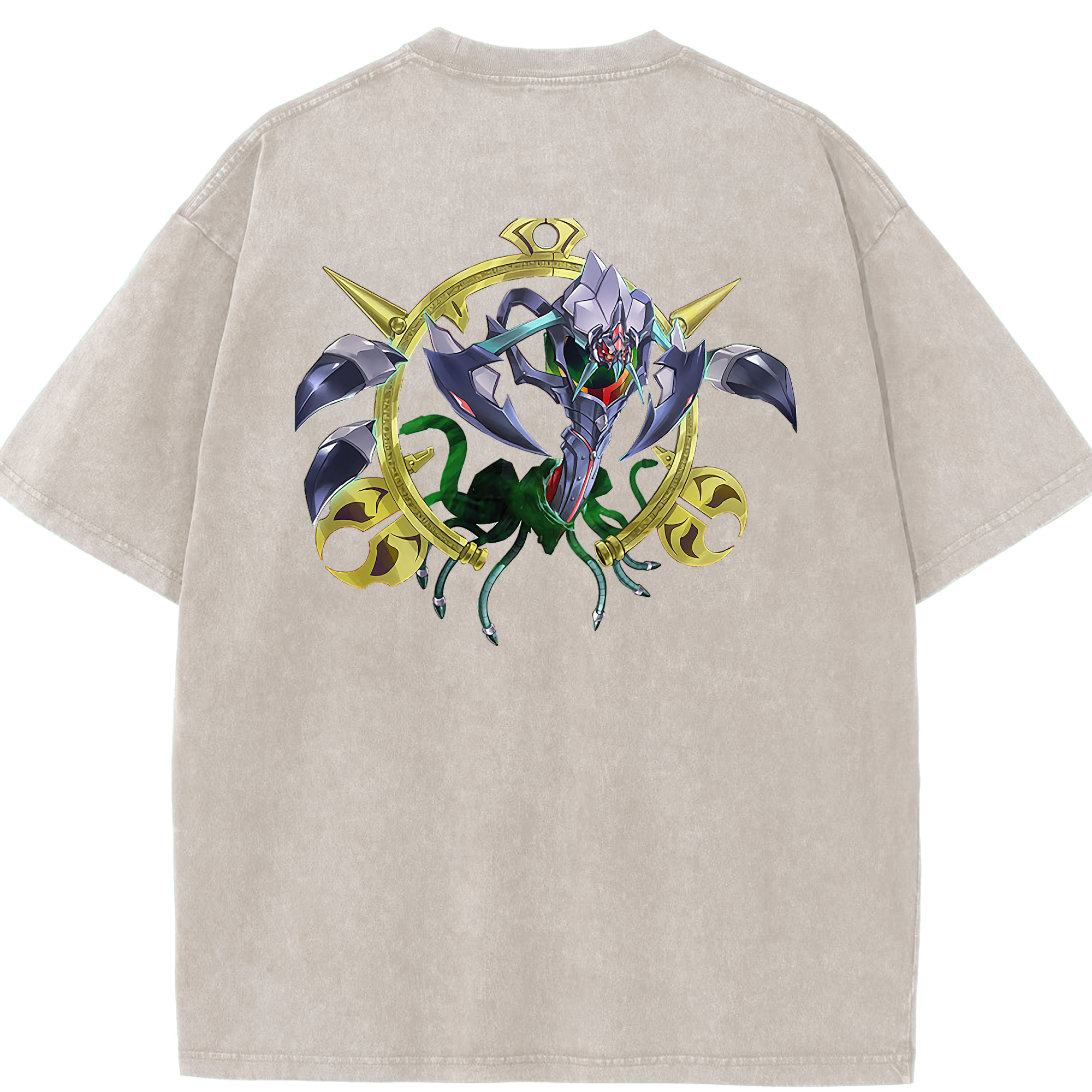 （画像用） 遊☆戯☆王 Yu-Gi-Oh! 綿100% ヴィンテージ風 半袖Tシャツ（背面プリント）