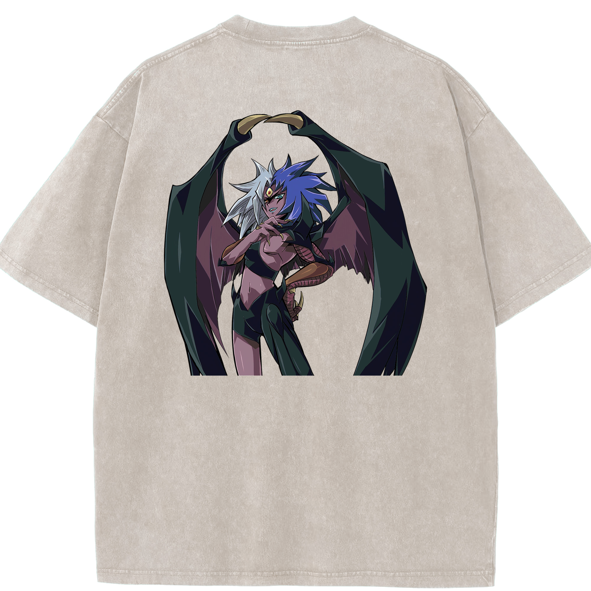 （画像用） 遊☆戯☆王 Yu-Gi-Oh! 綿100% ヴィンテージ風 半袖Tシャツ（背面プリント）