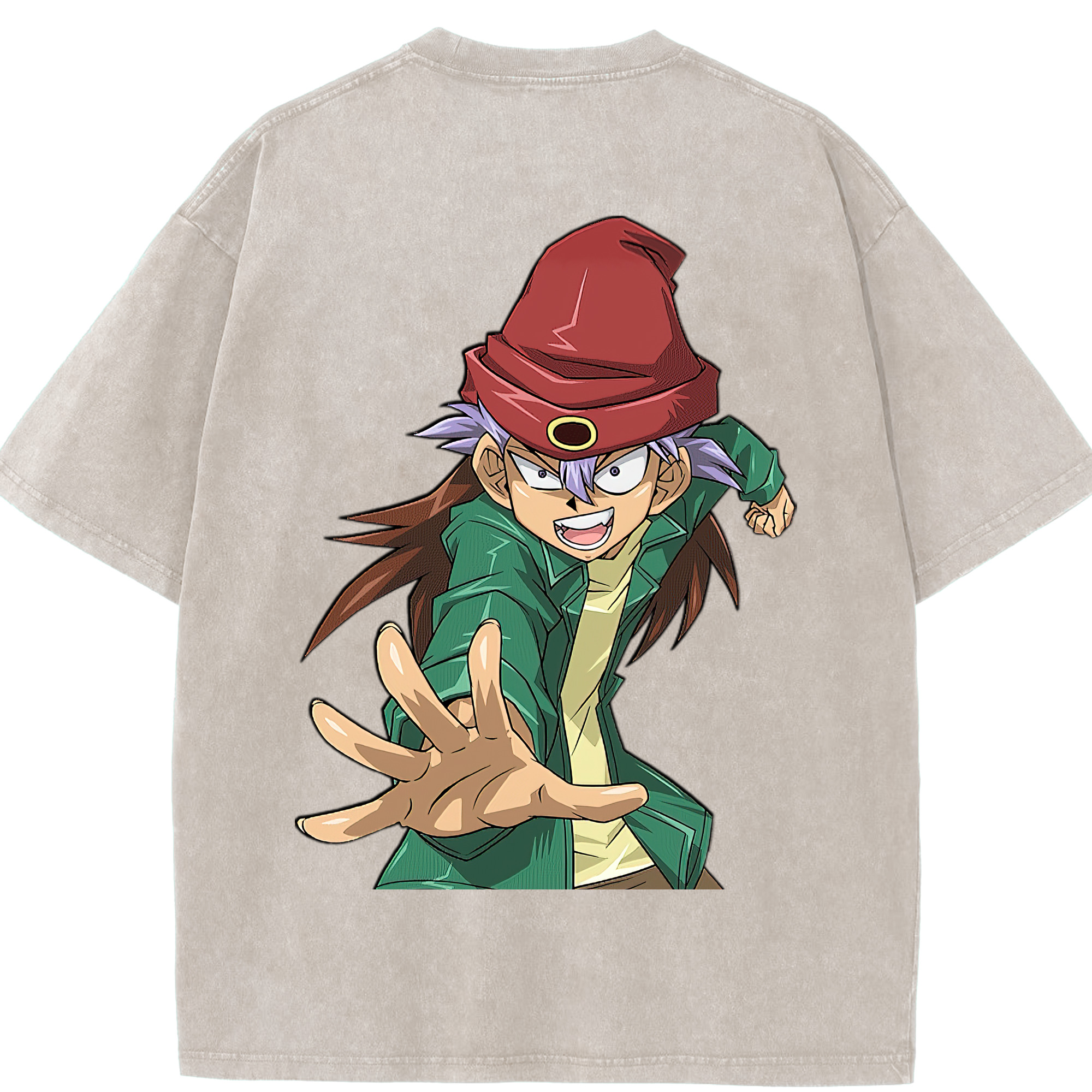 （画像用） 遊☆戯☆王 Yu-Gi-Oh! 綿100% ヴィンテージ風 半袖Tシャツ（背面プリント）