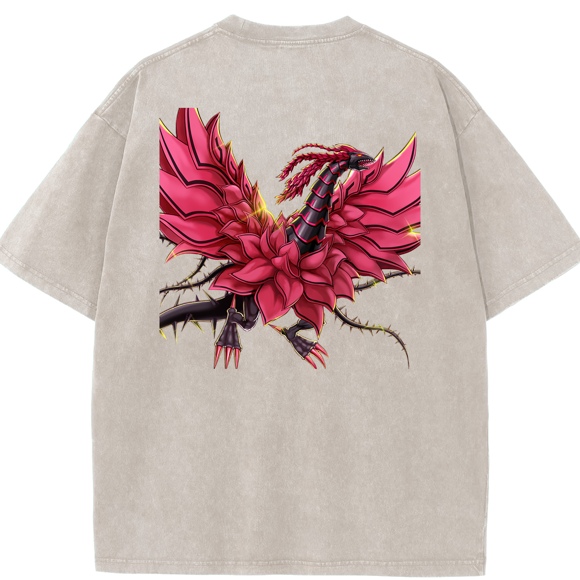 （画像用） 遊☆戯☆王 Yu-Gi-Oh! 綿100% ヴィンテージ風 半袖Tシャツ（背面プリント）