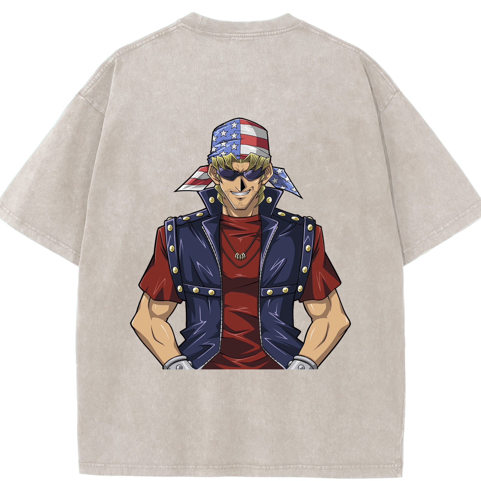 （画像用） 遊☆戯☆王 Yu-Gi-Oh! 綿100% ヴィンテージ風 半袖Tシャツ（背面プリント）