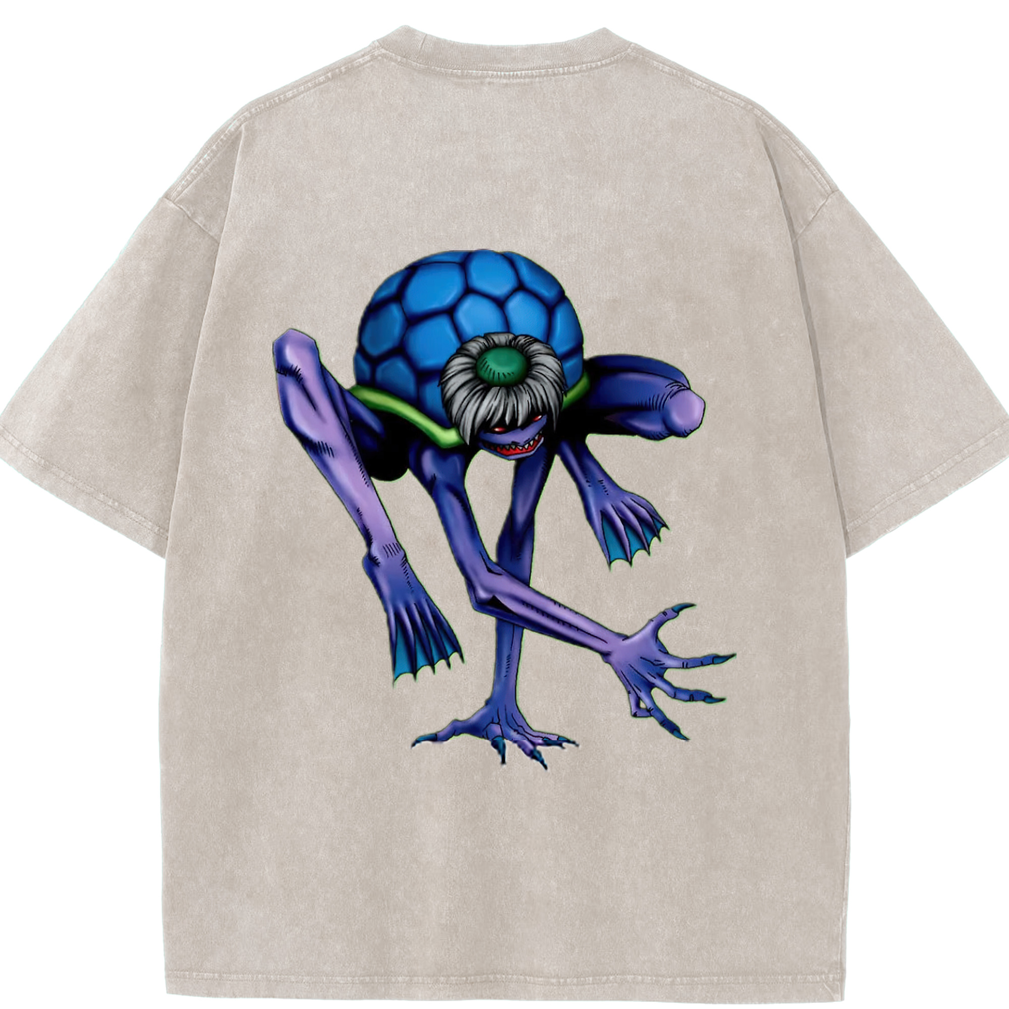 （画像用） 遊☆戯☆王 Yu-Gi-Oh! 綿100% ヴィンテージ風 半袖Tシャツ（背面プリント）