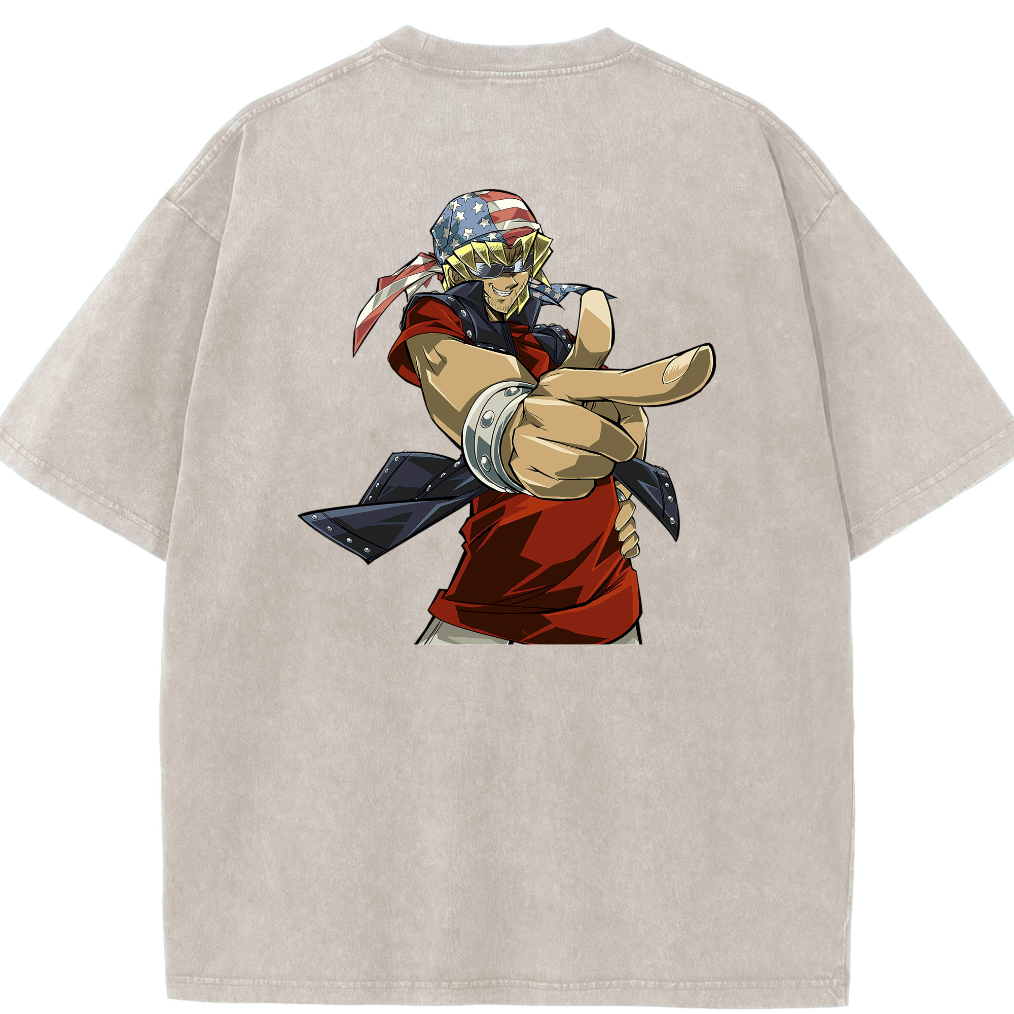 （画像用） 遊☆戯☆王 Yu-Gi-Oh! 綿100% ヴィンテージ風 半袖Tシャツ（背面プリント）