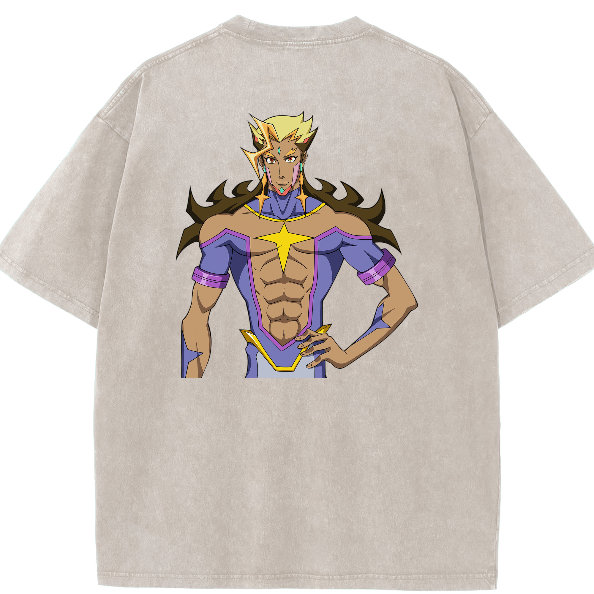 （画像用） 遊☆戯☆王 Yu-Gi-Oh! 綿100% ヴィンテージ風 半袖Tシャツ（背面プリント）