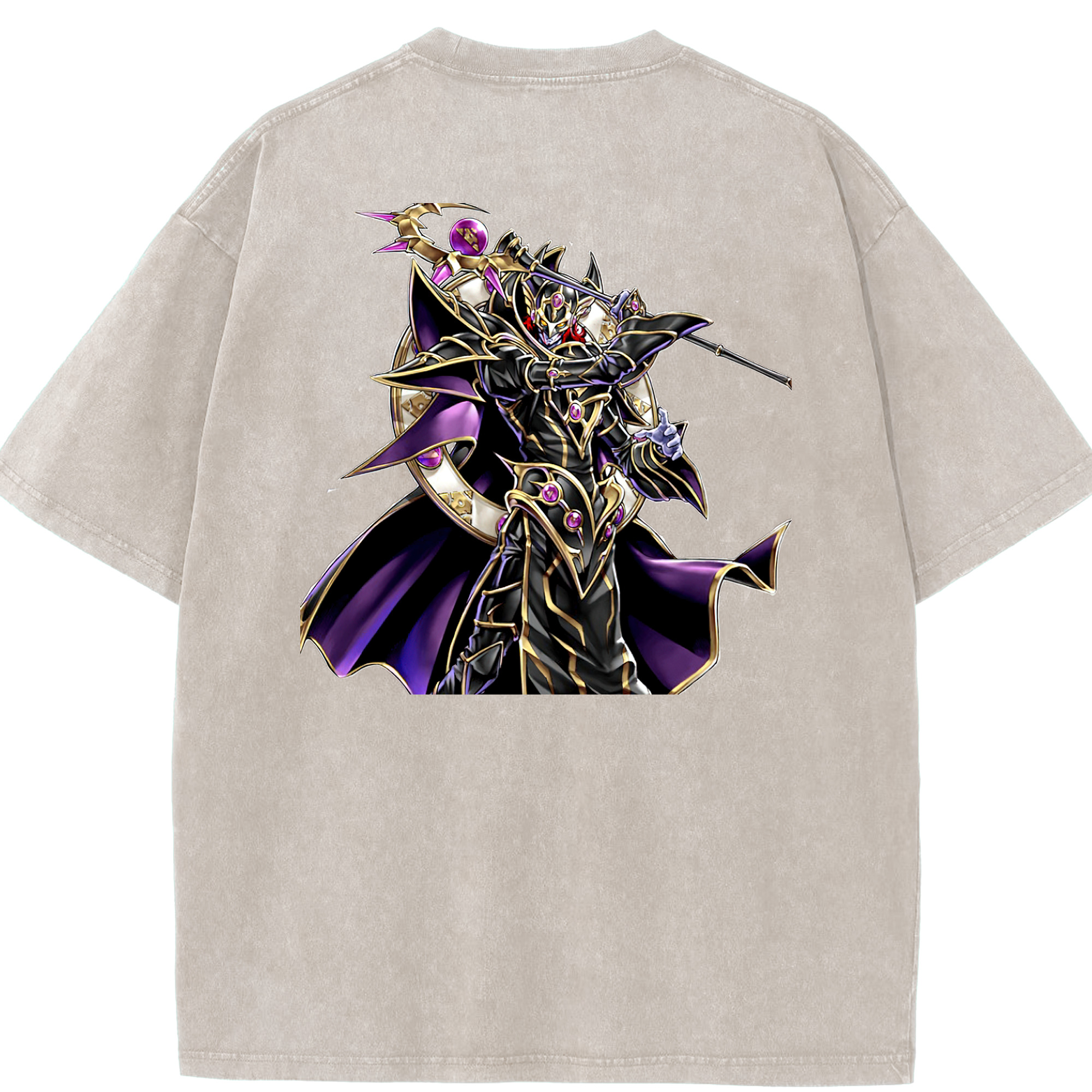（画像用） 遊☆戯☆王 Yu-Gi-Oh! 綿100% ヴィンテージ風 半袖Tシャツ（背面プリント）