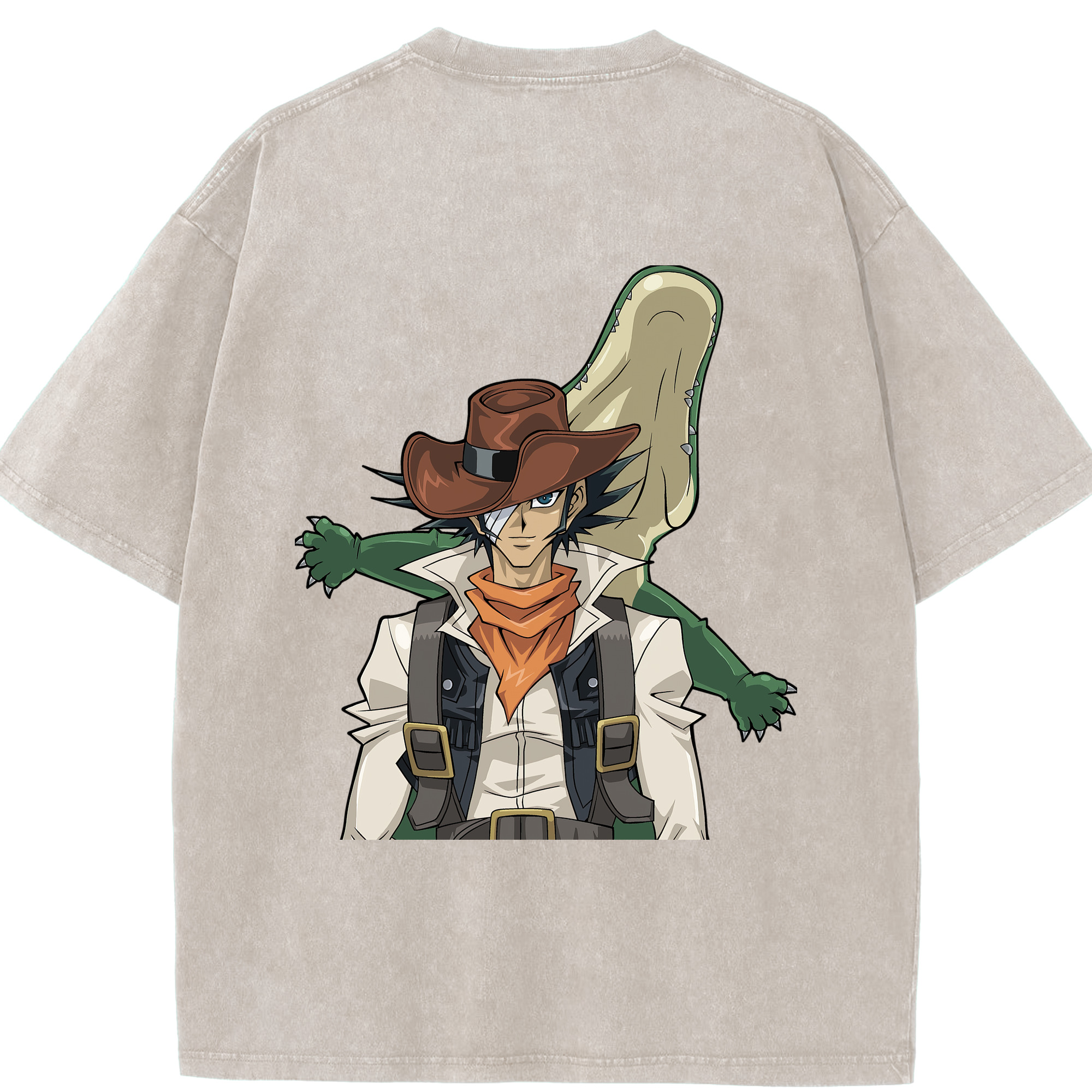（画像用） 遊☆戯☆王 Yu-Gi-Oh! 綿100% ヴィンテージ風 半袖Tシャツ（背面プリント）