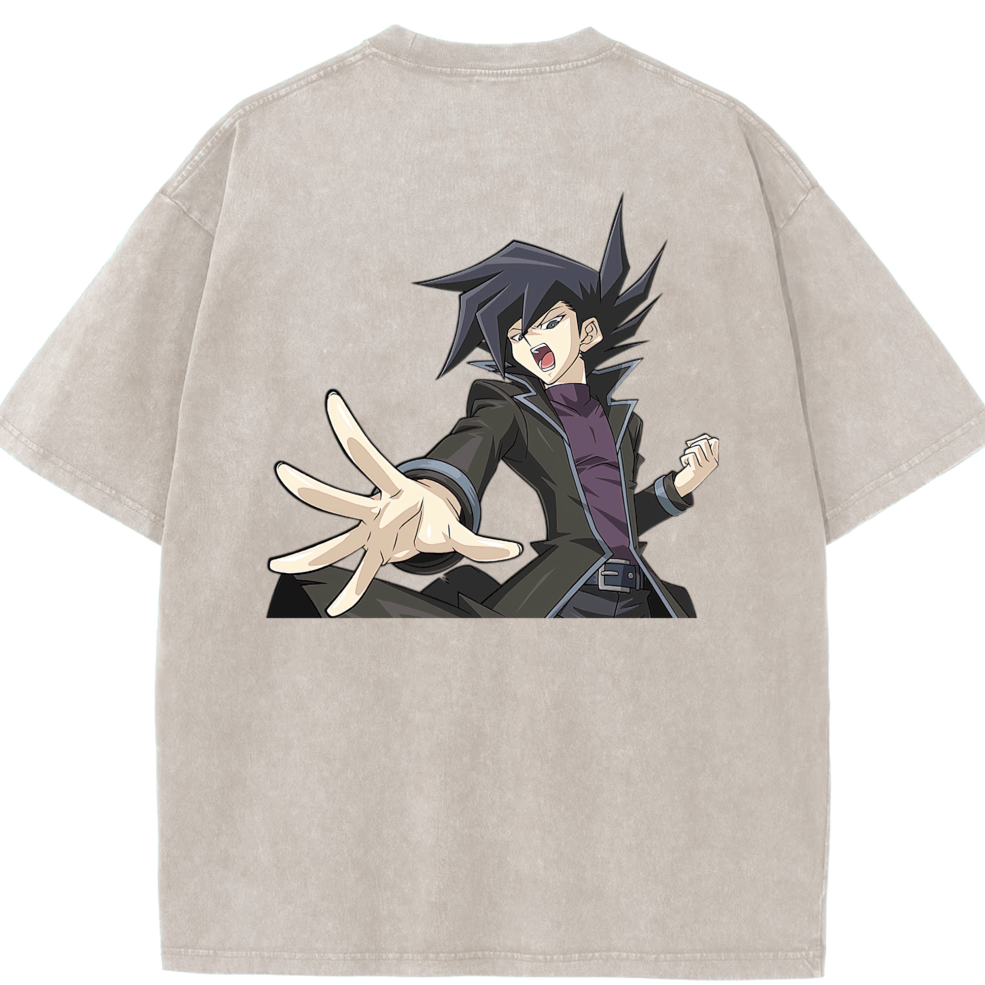 （画像用） 遊☆戯☆王 Yu-Gi-Oh! 綿100% ヴィンテージ風 半袖Tシャツ（背面プリント）