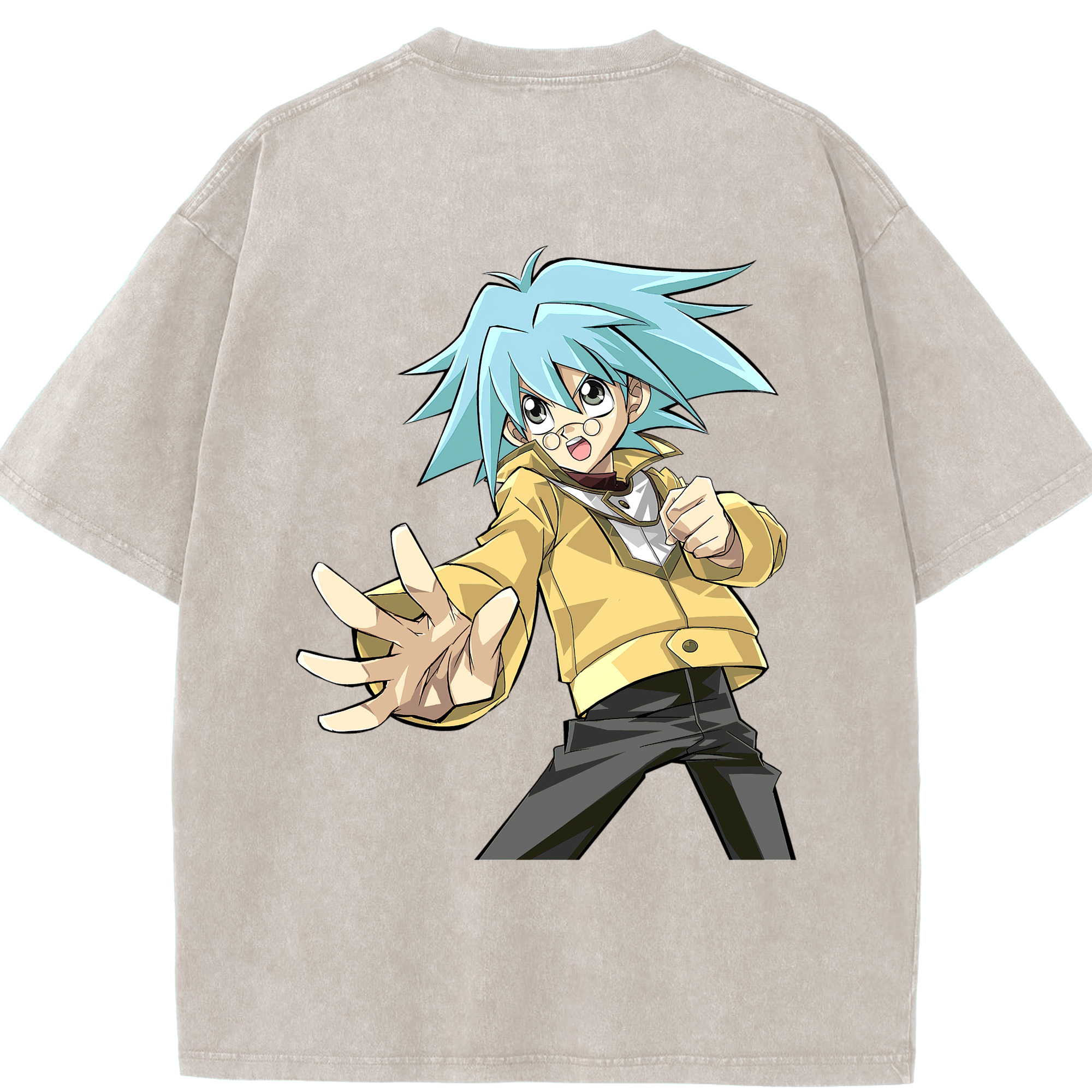 （画像用） 遊☆戯☆王 Yu-Gi-Oh! 綿100% ヴィンテージ風 半袖Tシャツ（背面プリント）