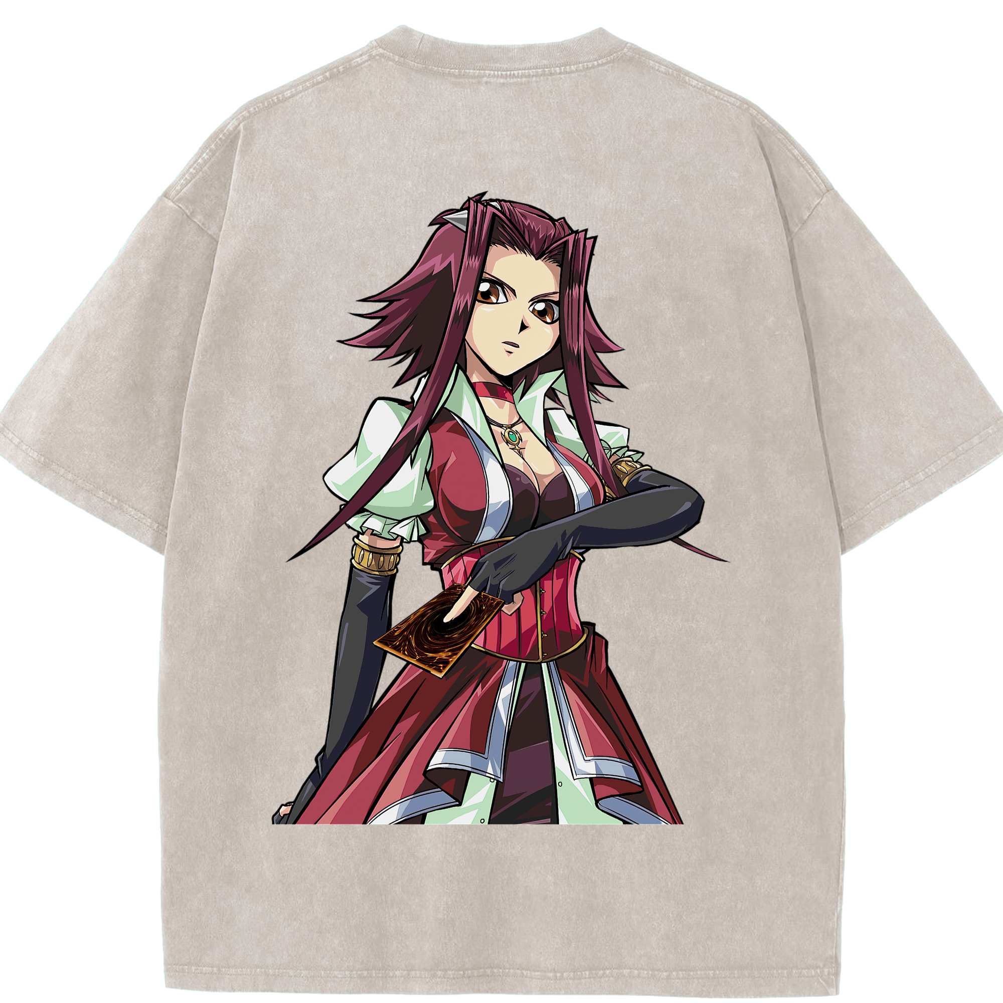 （画像用） 遊☆戯☆王 Yu-Gi-Oh! 綿100% ヴィンテージ風 半袖Tシャツ（背面プリント）