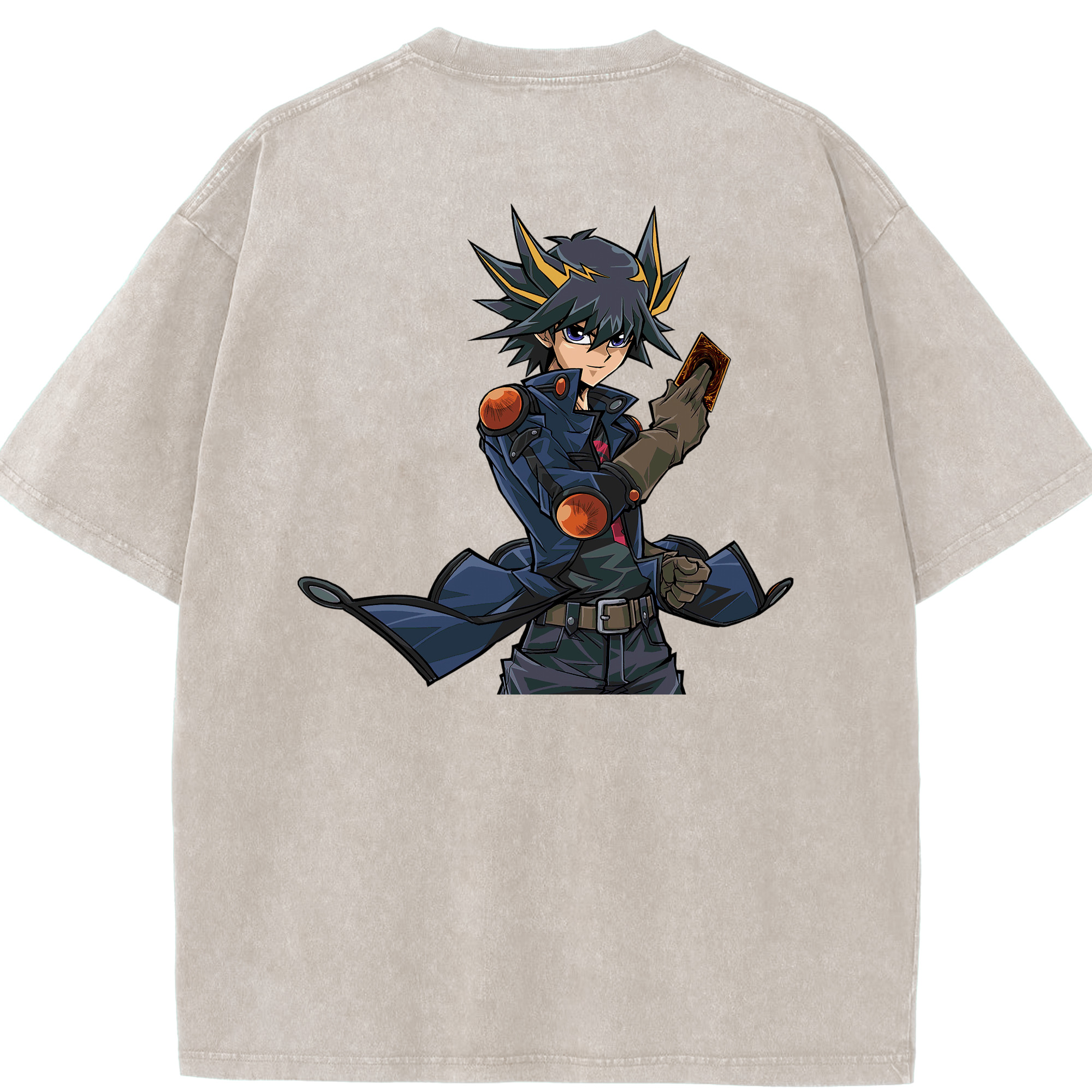 （画像用） 遊☆戯☆王 Yu-Gi-Oh! 綿100% ヴィンテージ風 半袖Tシャツ（背面プリント）