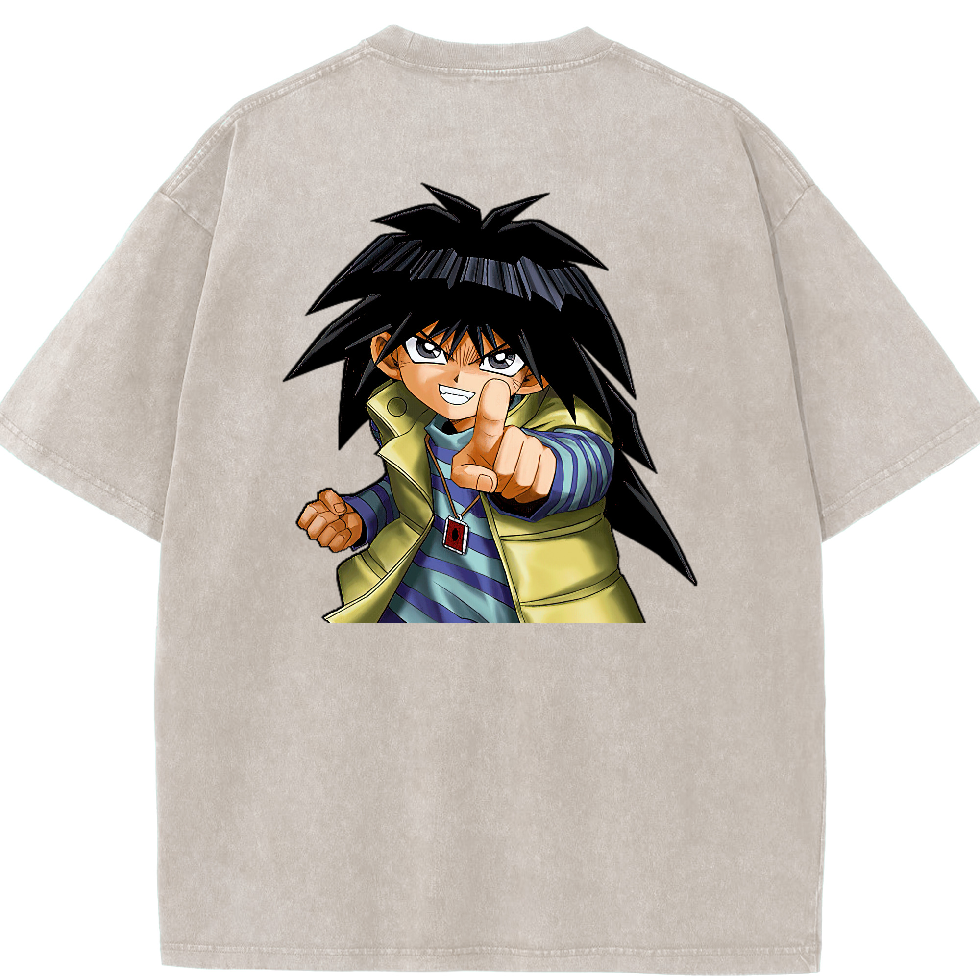 （画像用） 遊☆戯☆王 Yu-Gi-Oh! 綿100% ヴィンテージ風 半袖Tシャツ（背面プリント）