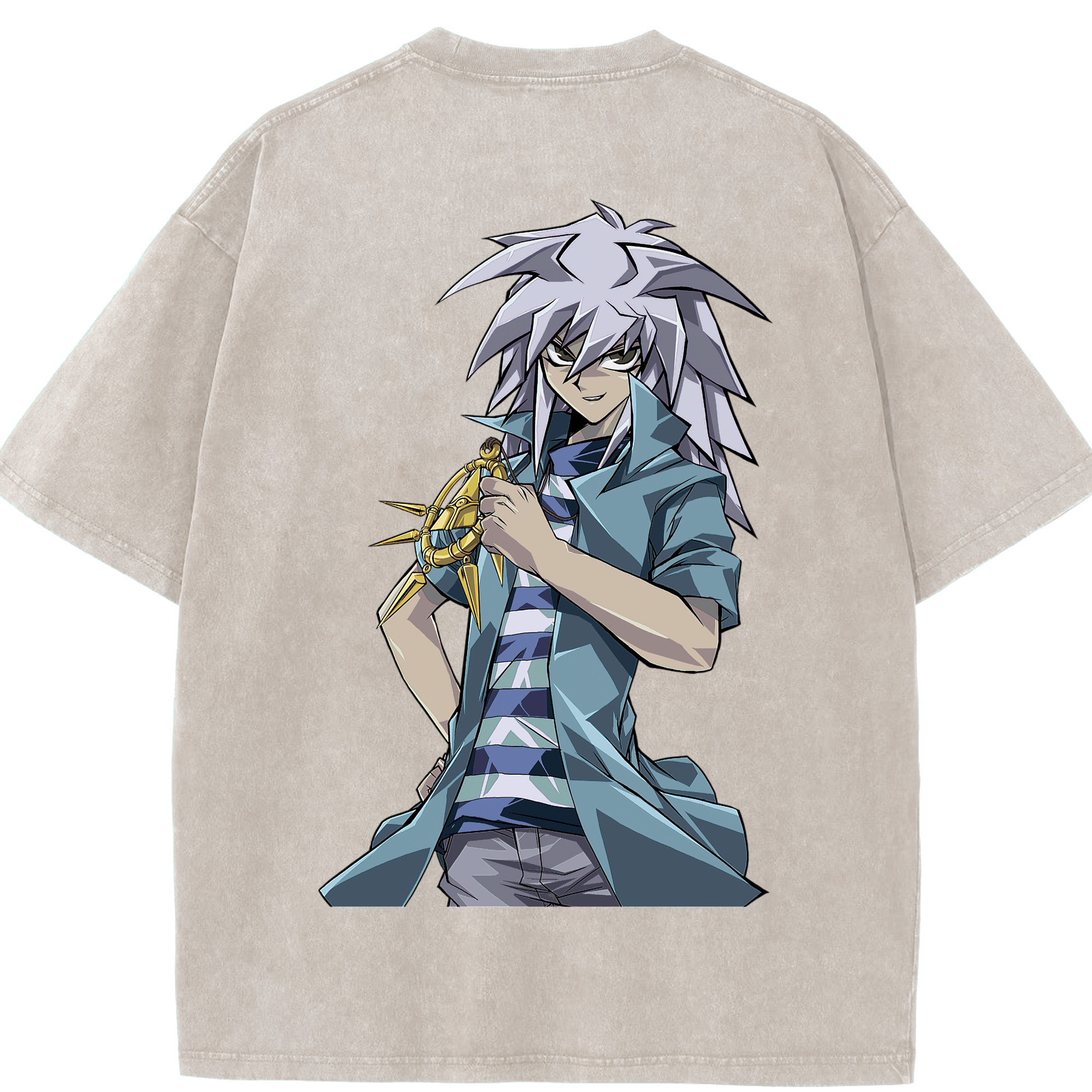 （画像用） 遊☆戯☆王 Yu-Gi-Oh! 綿100% ヴィンテージ風 半袖Tシャツ（背面プリント）