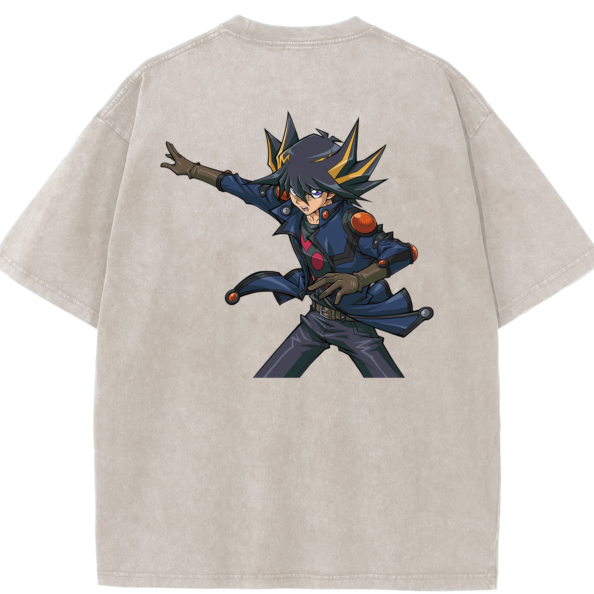 （画像用） 遊☆戯☆王 Yu-Gi-Oh! 綿100% ヴィンテージ風 半袖Tシャツ（背面プリント）