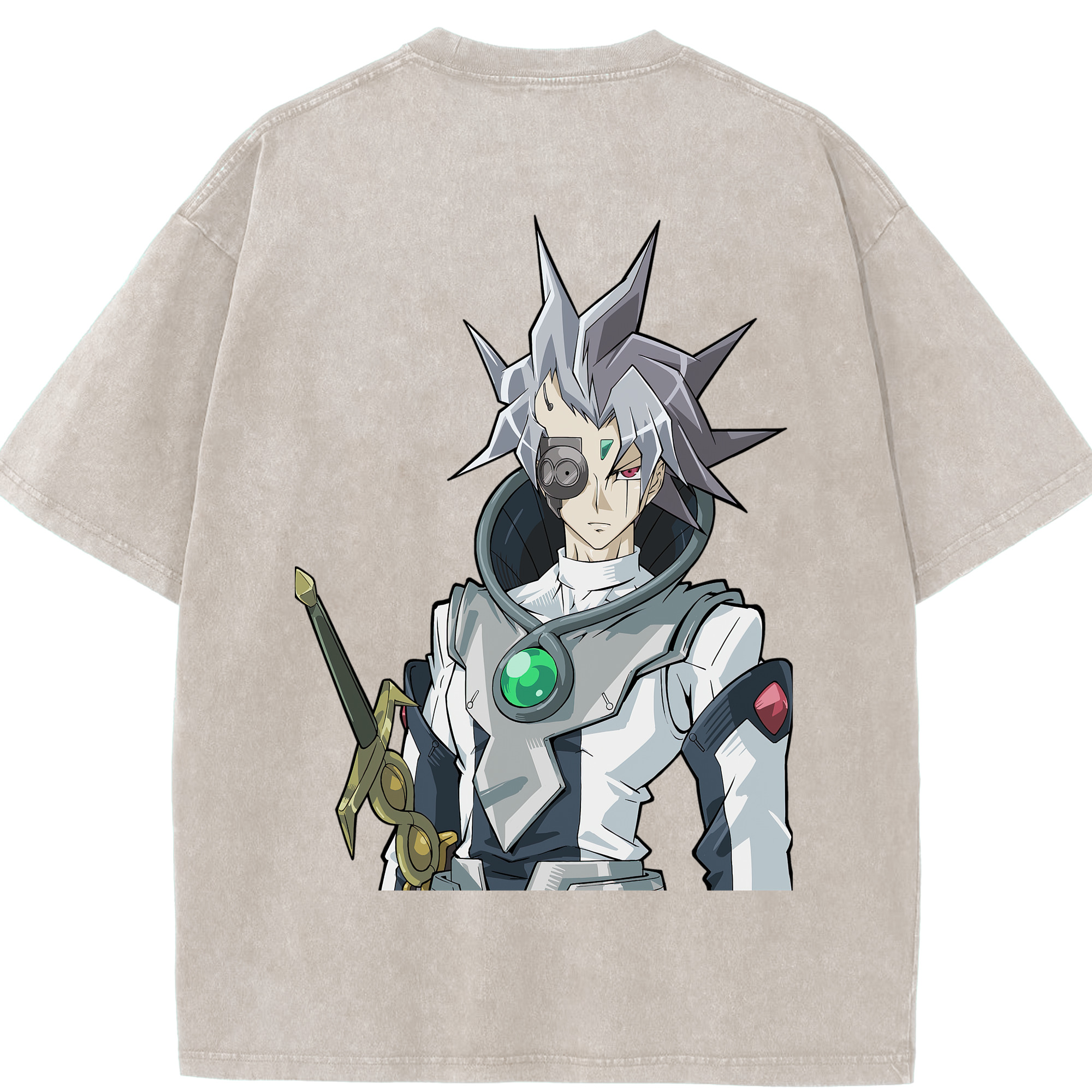 （画像用） 遊☆戯☆王 Yu-Gi-Oh! 綿100% ヴィンテージ風 半袖Tシャツ（背面プリント）