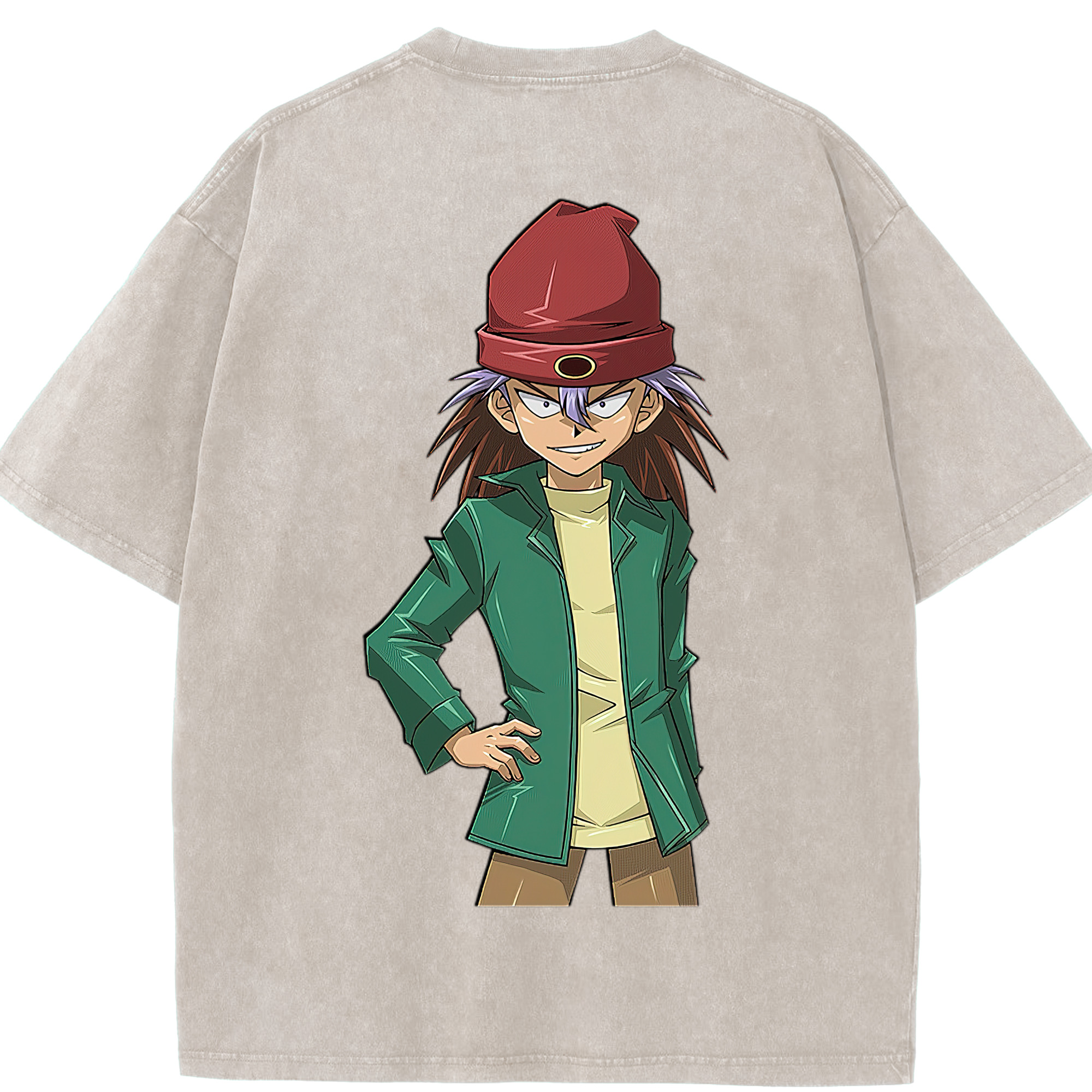 （画像用） 遊☆戯☆王 Yu-Gi-Oh! 綿100% ヴィンテージ風 半袖Tシャツ（背面プリント）