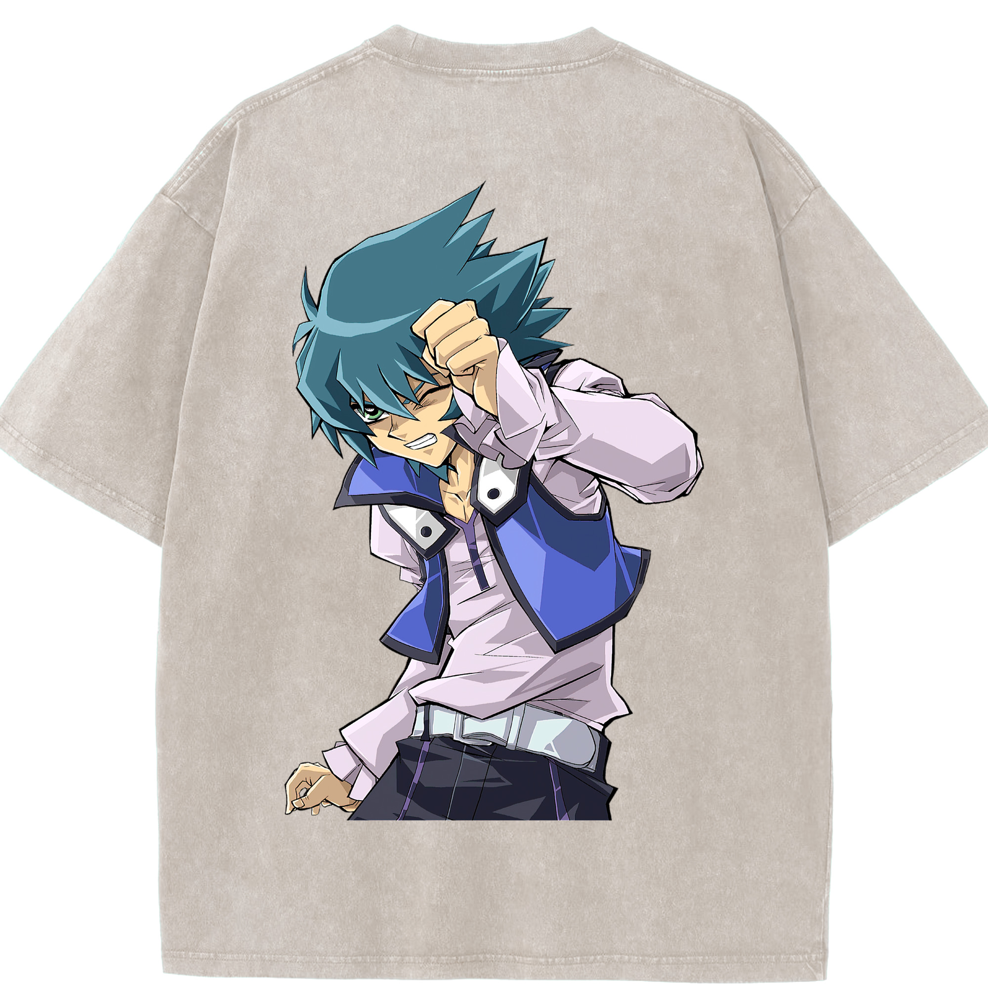 （画像用） 遊☆戯☆王 Yu-Gi-Oh! 綿100% ヴィンテージ風 半袖Tシャツ（背面プリント）