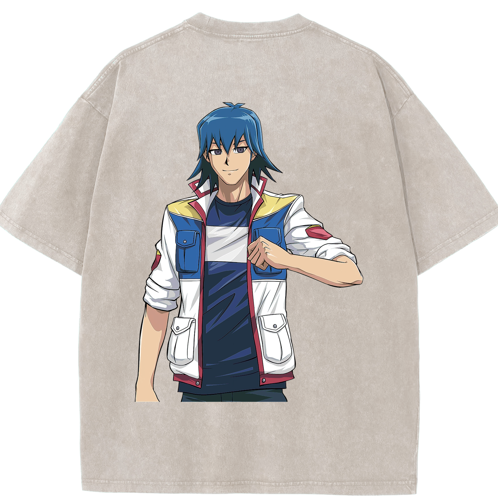 （画像用） 遊☆戯☆王 Yu-Gi-Oh! 綿100% ヴィンテージ風 半袖Tシャツ（背面プリント）