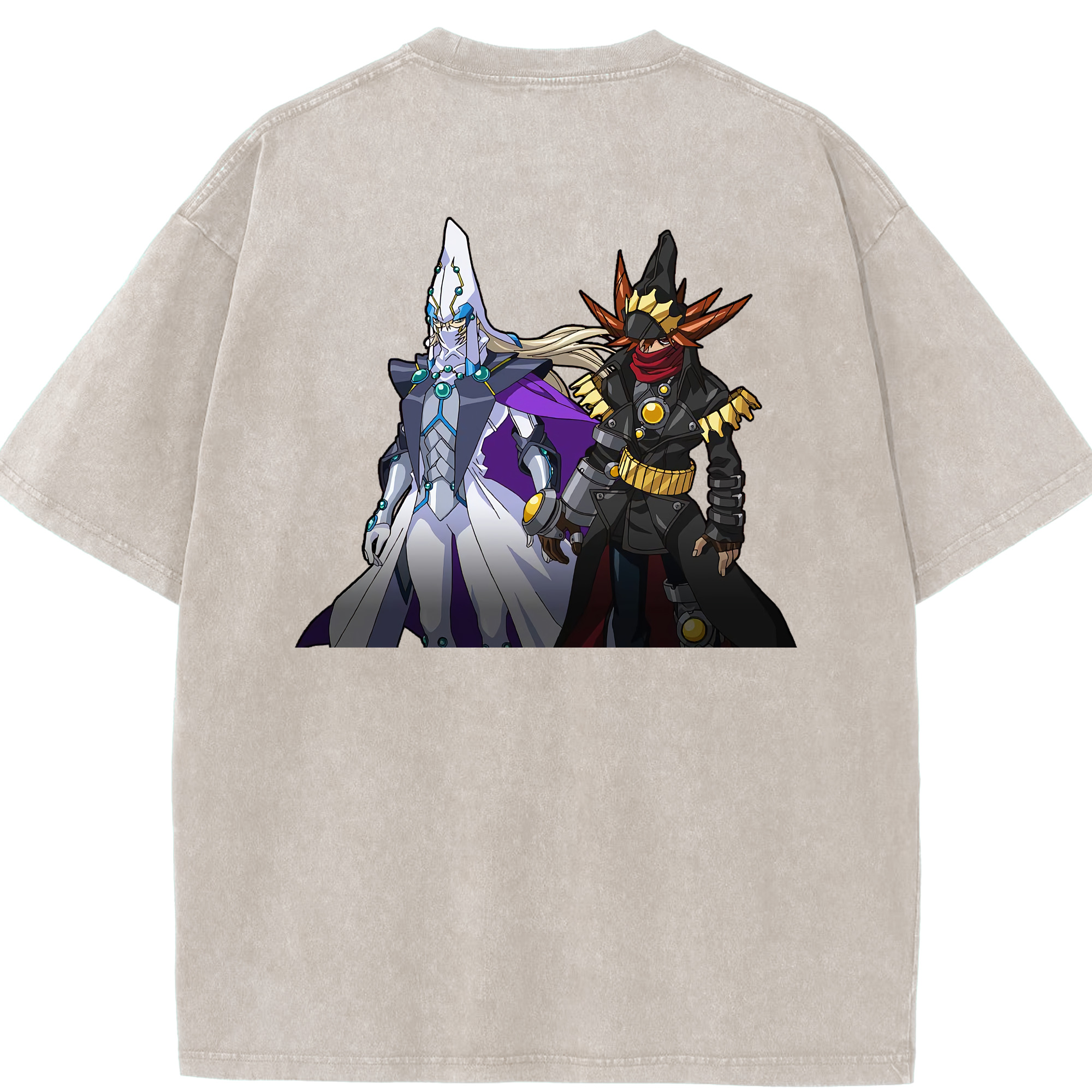 （画像用） 遊☆戯☆王 Yu-Gi-Oh! 綿100% ヴィンテージ風 半袖Tシャツ（背面プリント）