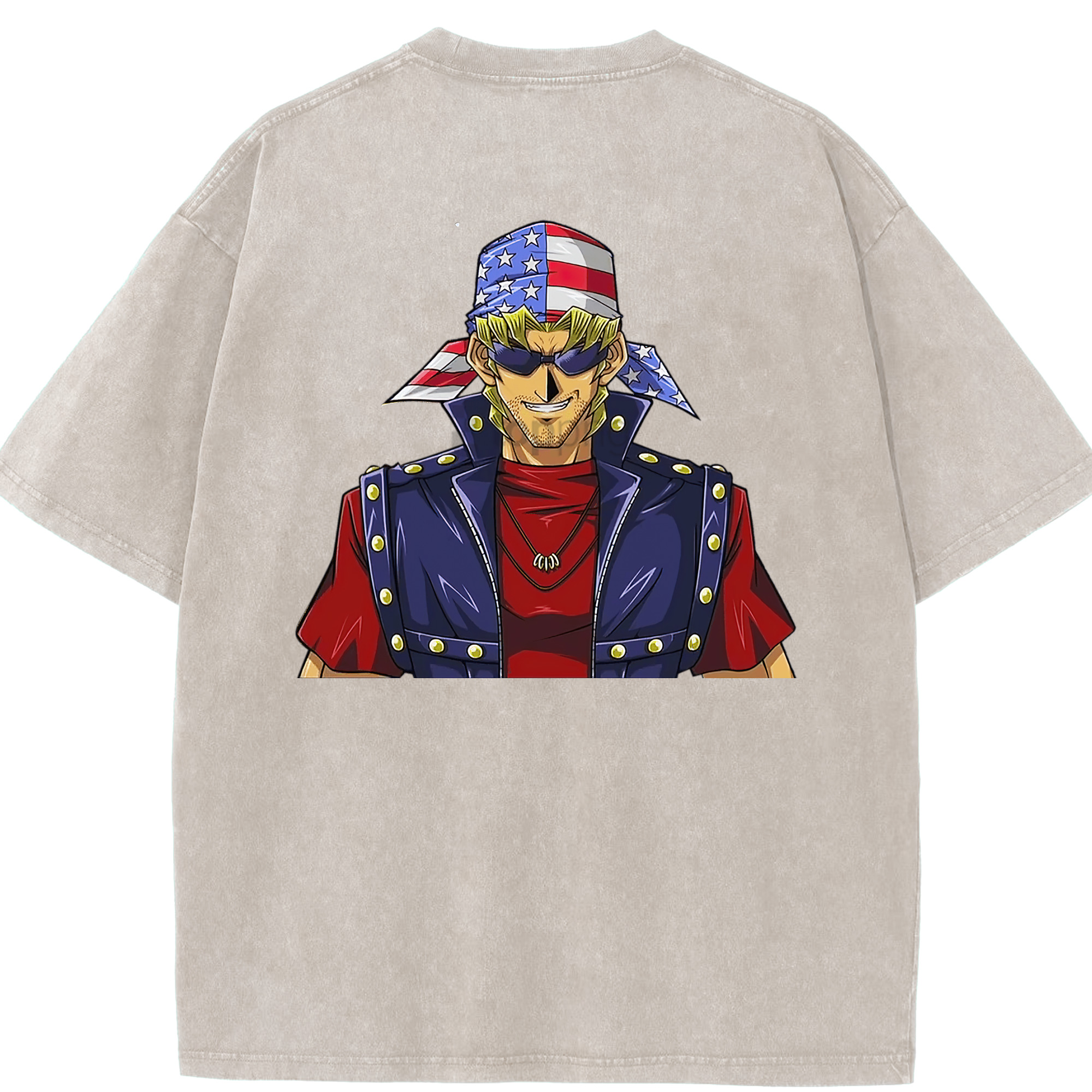 （画像用） 遊☆戯☆王 Yu-Gi-Oh! 綿100% ヴィンテージ風 半袖Tシャツ（背面プリント）